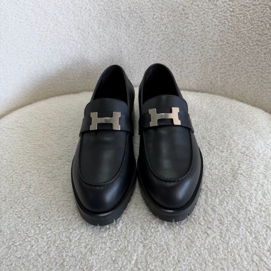 Hermes Hermes Black Loafers 36 New Unused Size US 5.5 / IT 35.5 - 3 Thumbnail