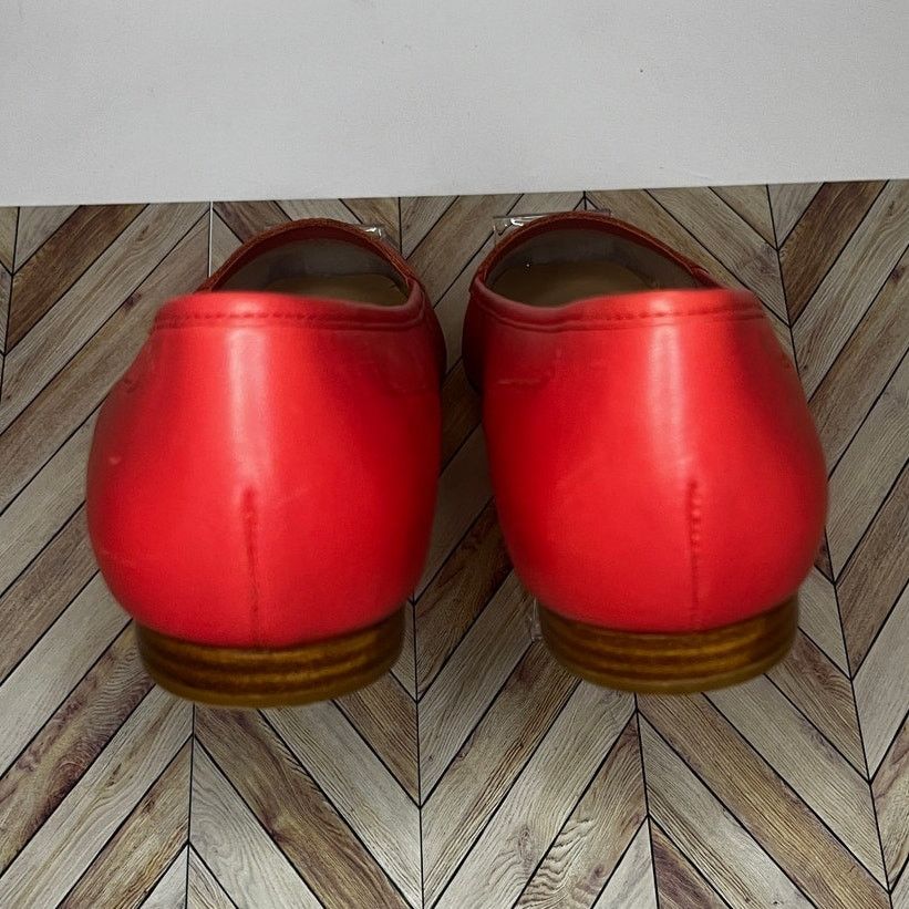 Other Enzo Angiolini Leather Square Toe Flat Shoes Red 9.5N Size US 9.5 / IT 39.5 - 4 Thumbnail