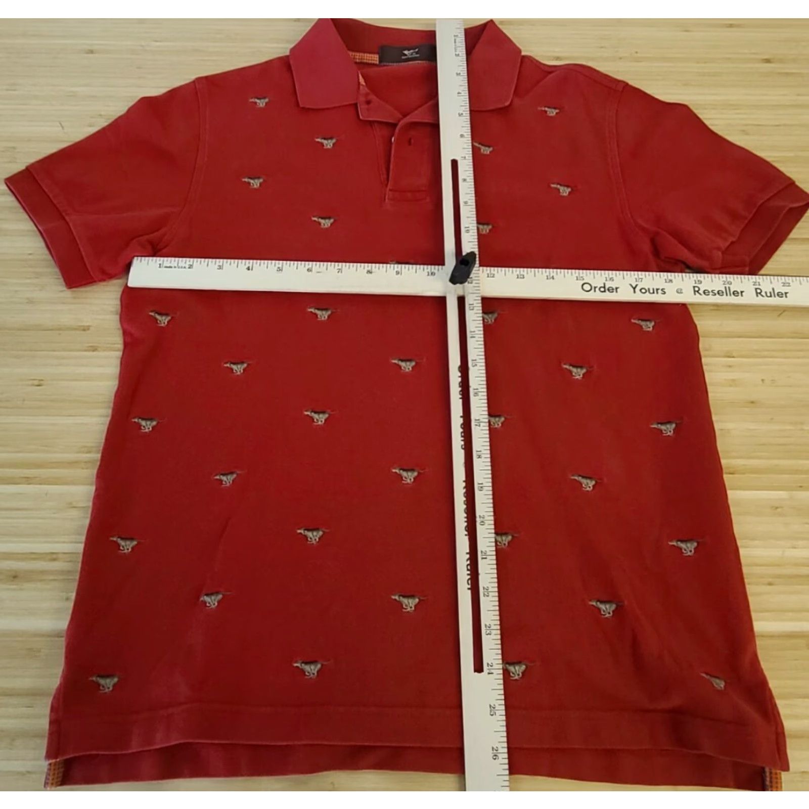 Vintage SEPTWOLVES Polo Shirt Mens Short Sleeve 46 Red Cotton Logo Regular Size 46 Polo Shirt Men Size US XXL / EU 58 / 5 - 4 Thumbnail
