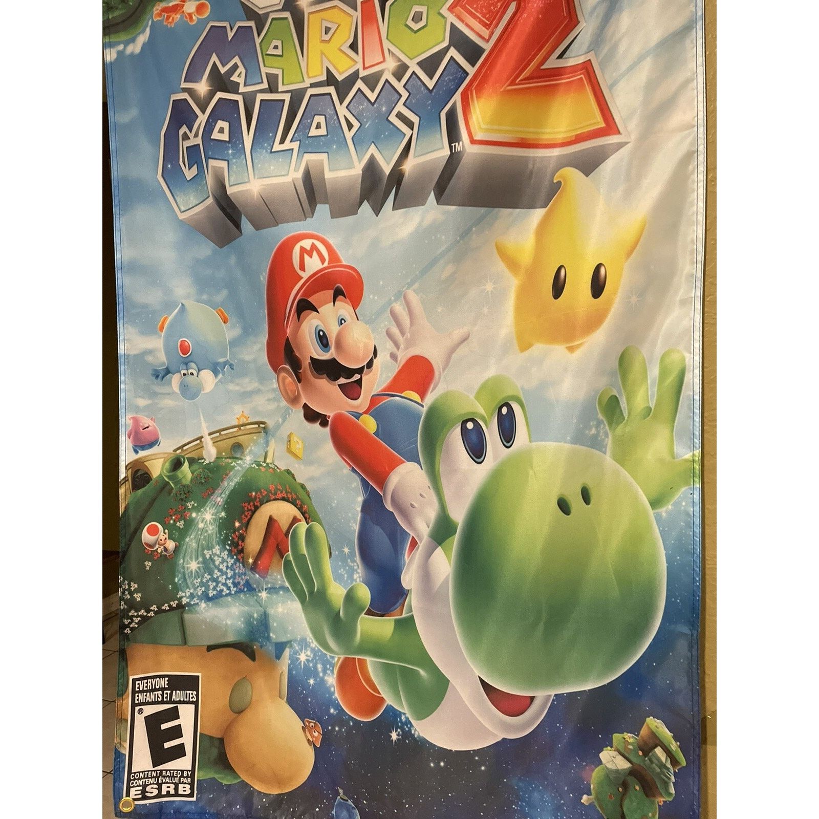 Nintendo Super Mario Galaxy 2 5ft Flag Banner Nintendo Wii 2010 Size ONE SIZE - 3 Thumbnail