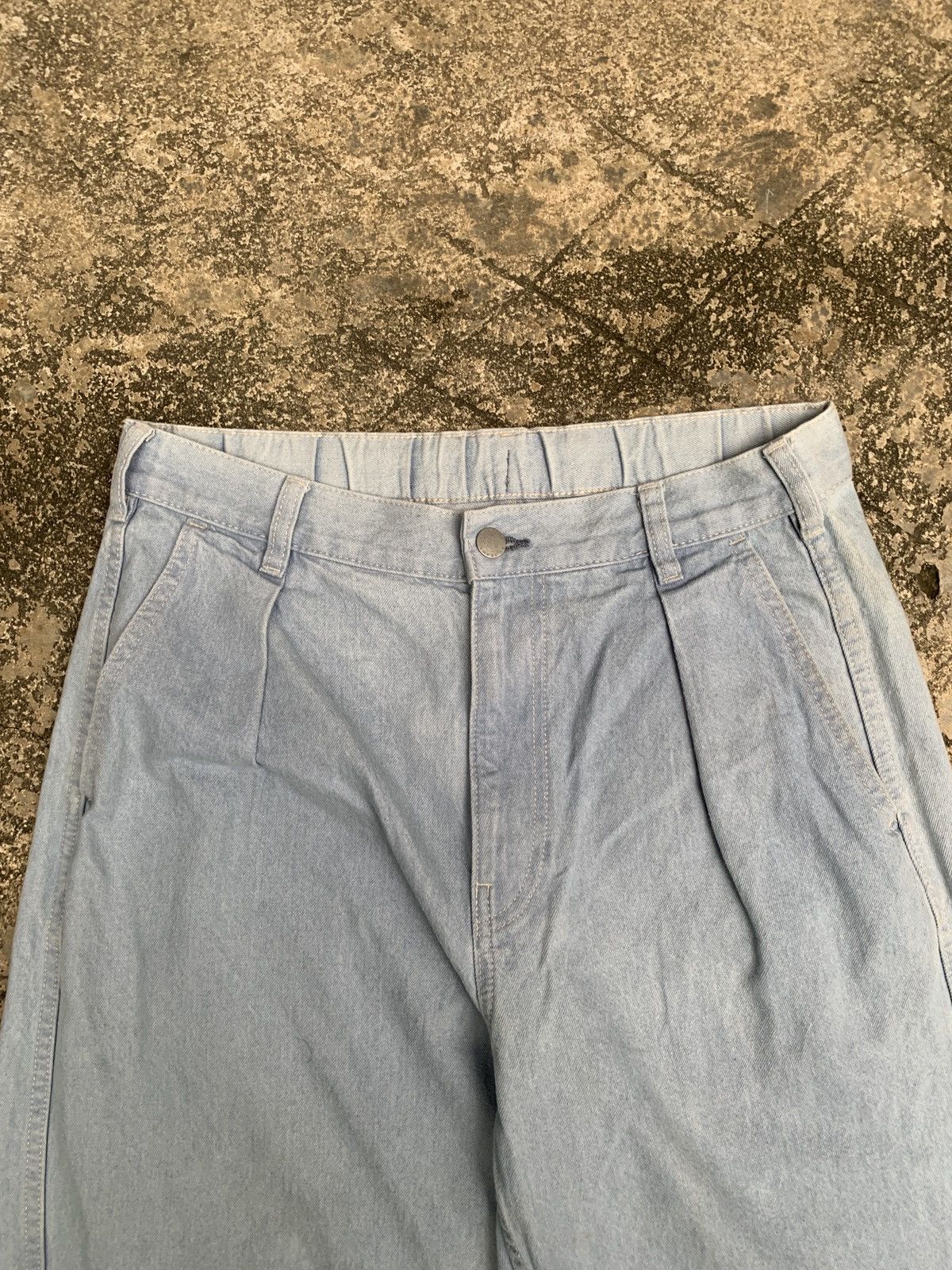 GU GU Japan Washed Blue Jeans Baggy Balloon Pants Size US 32 / EU 48 - 3 Thumbnail