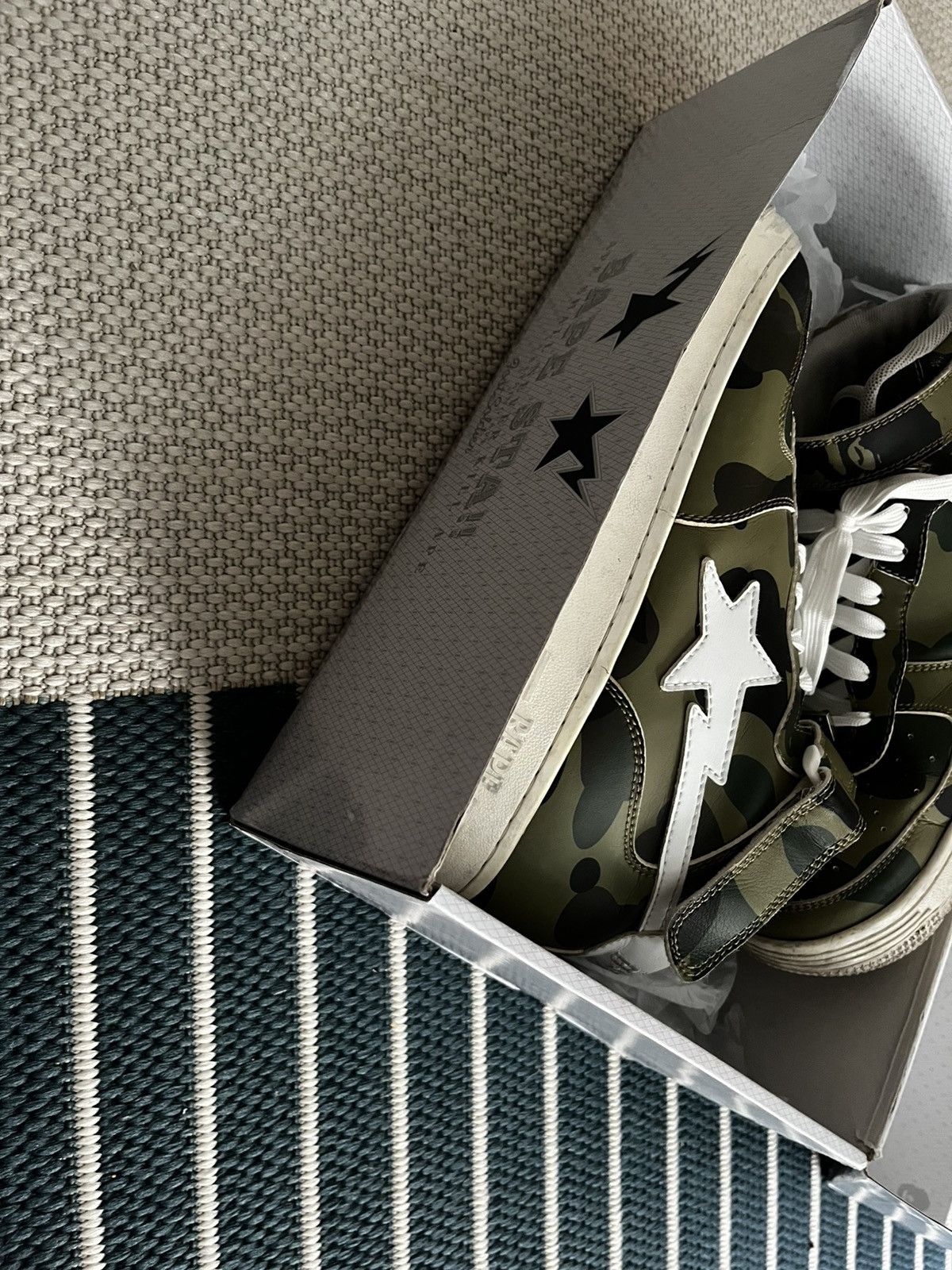 Bape 1st Camo Bapesta Mid Size US 10.5 / EU 43-44 - 4 Thumbnail