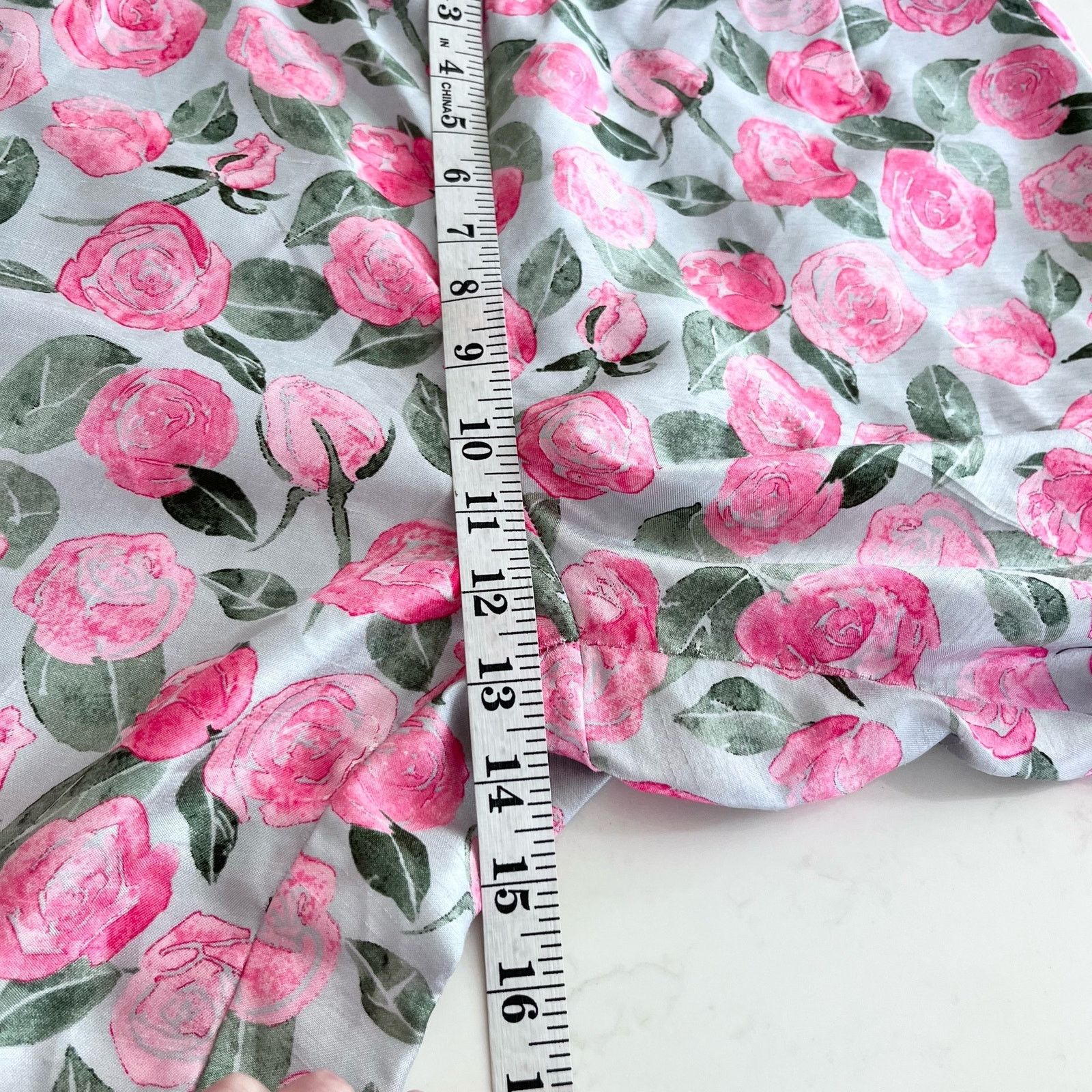 H&M H&M floral woven pink white dress pants with a sheen size 14 Size 36" / US 14 / IT 50 - 6 Thumbnail