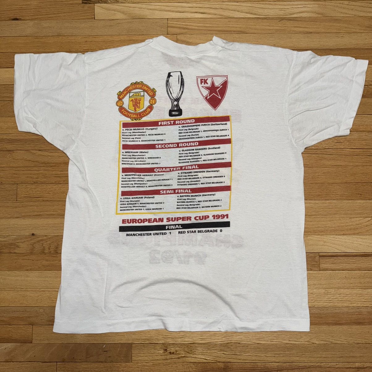 Vintage Manchester United European Championship Winners Shirt 1992 Size US L / EU 52-54 / 3 - 2 Thumbnail