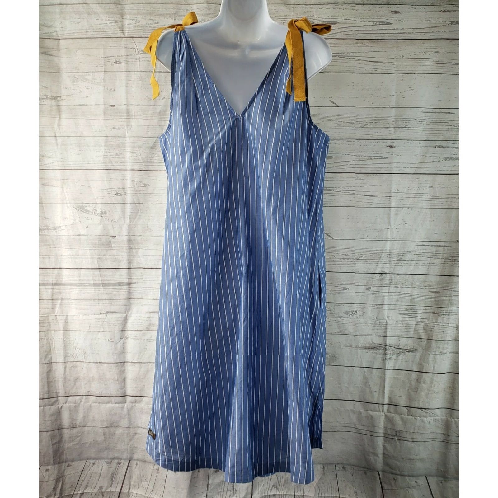 Vintage Matilda Jane Cover Up Womens Sandy Seashell Size S Blue White Striped 100% Cotton Size ONE SIZE - 3 Thumbnail