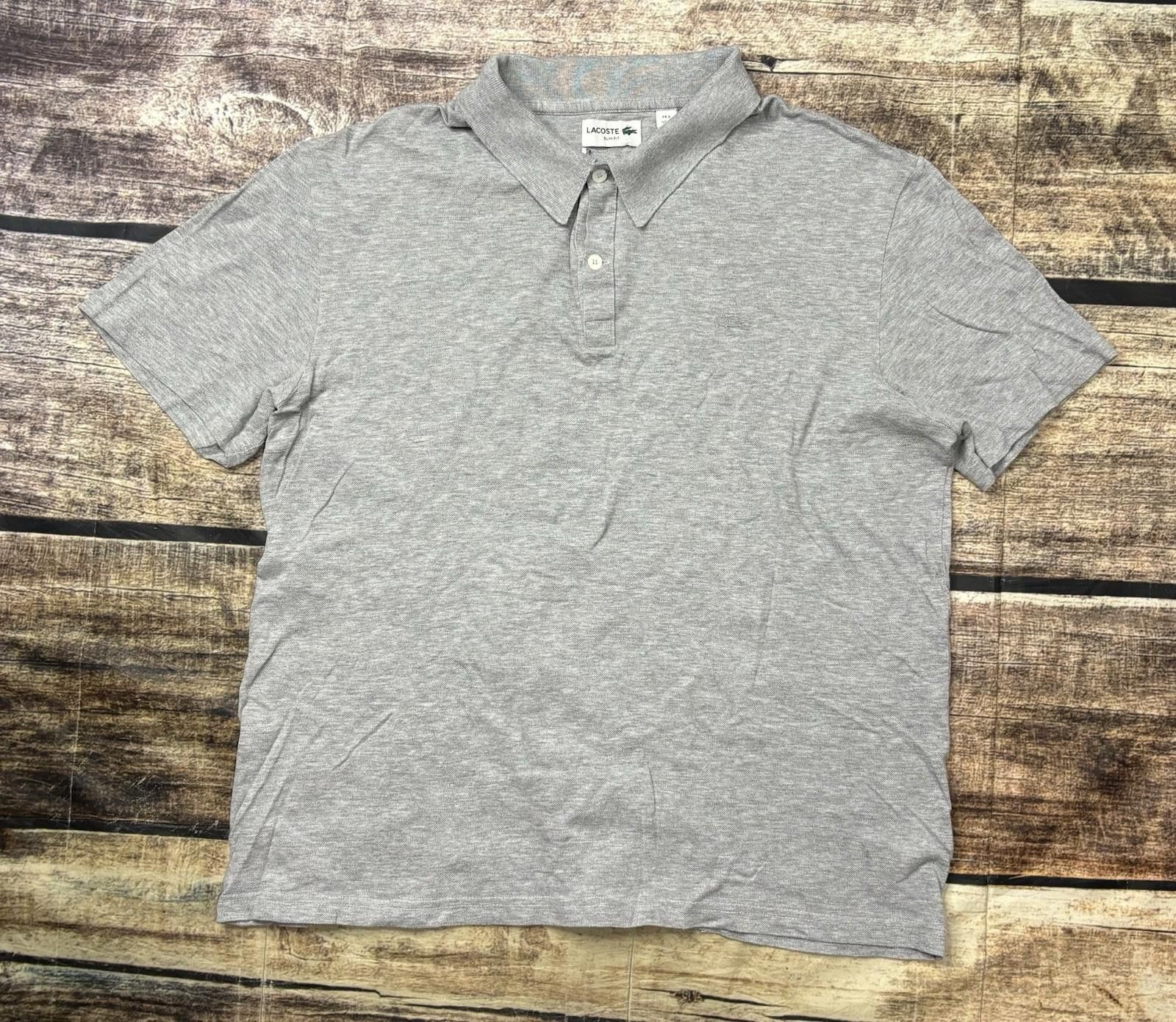 Lacoste Lacoste Polo Shirt Mens Medium Cotton Short Sleeve Gray Size US M / EU 48-50 / 2 - 1 Thumbnail