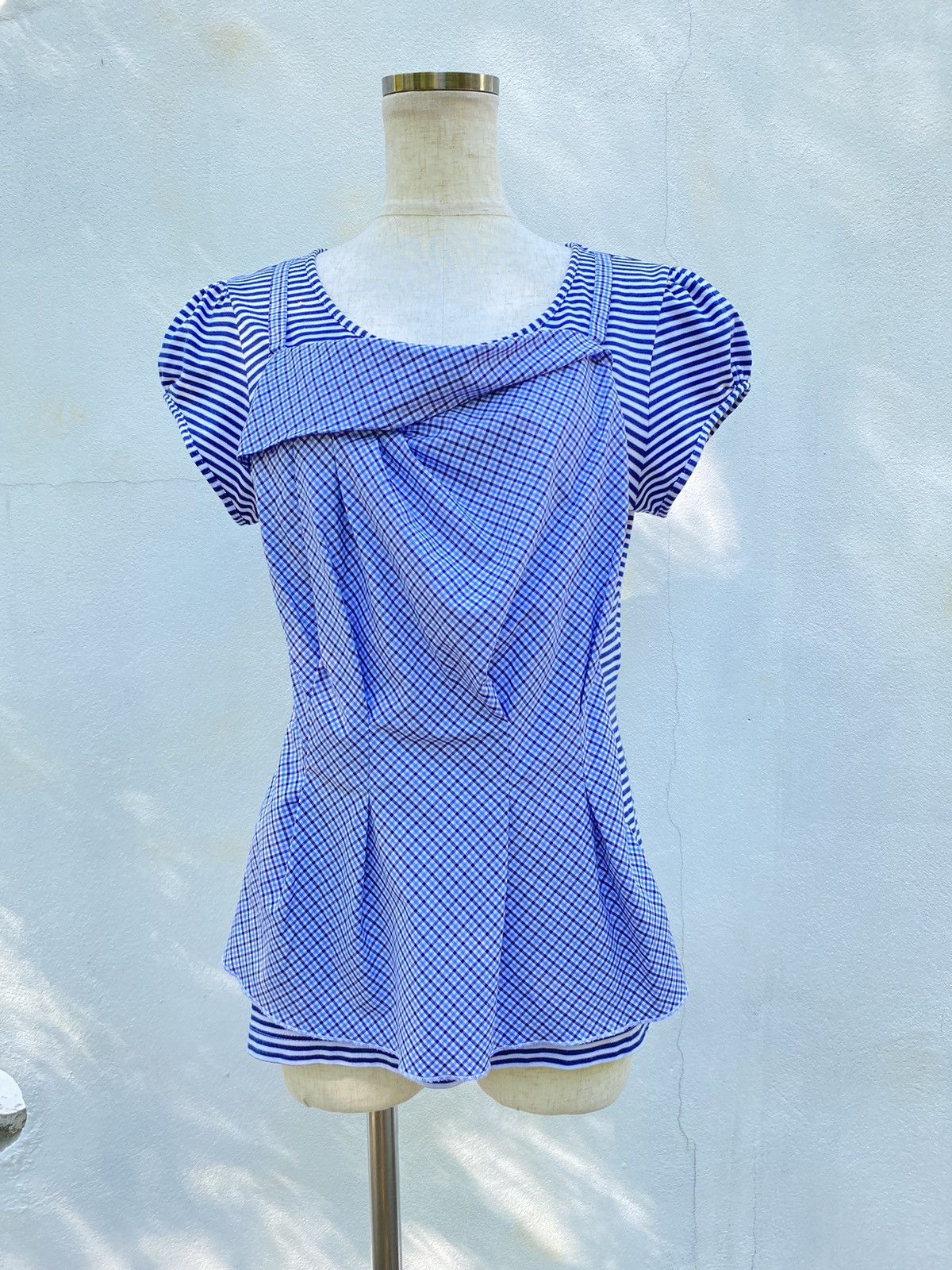 Designer Love Moschino deconstruction layer bule blouse on tee Size M / US 6-8 / IT 42-44 - 7 Thumbnail
