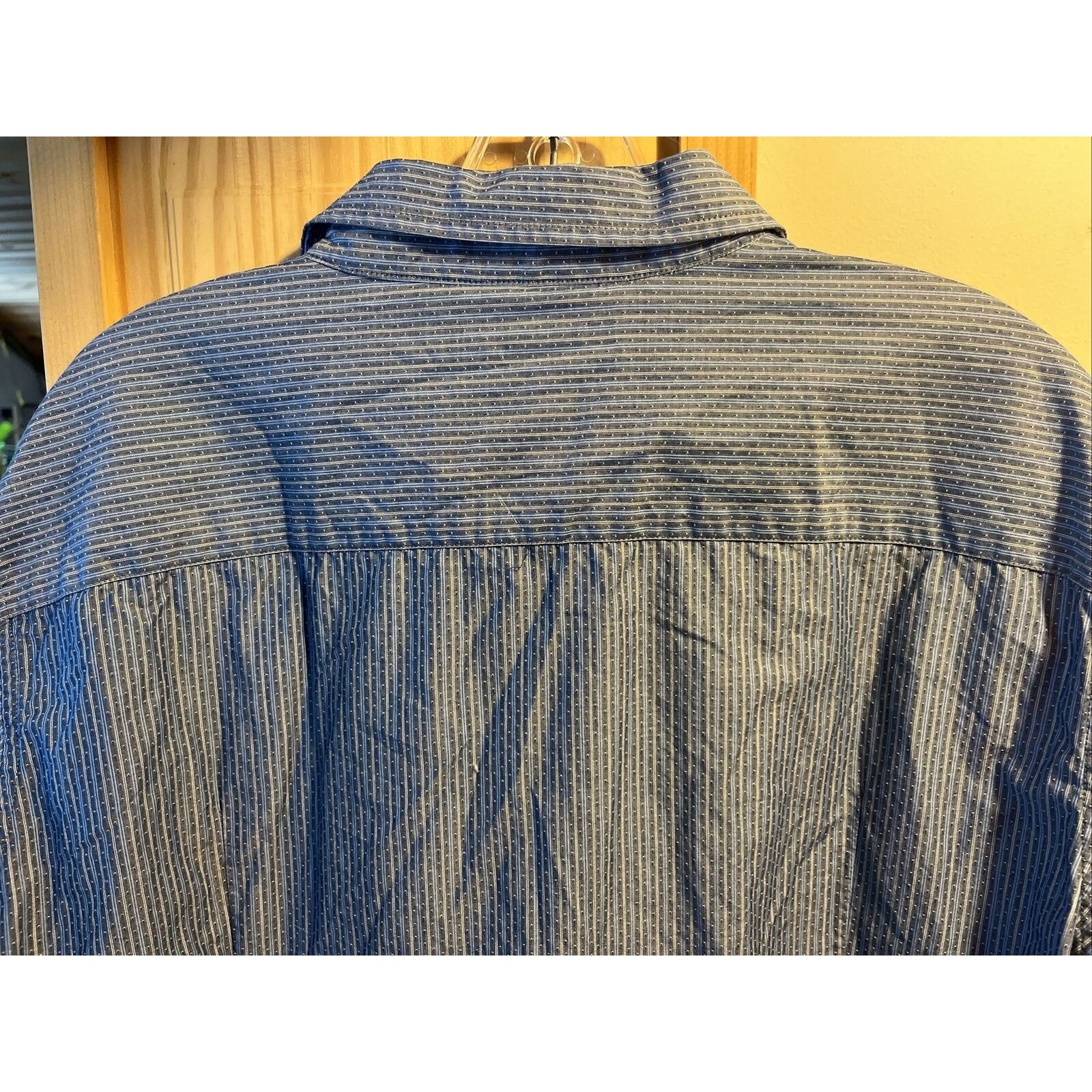 Marc Anthony Marc Anthony Men XL Blue Stripe Button Cotton Slim Fit Shirt Size US XL / EU 56 / 4 - 9 Thumbnail