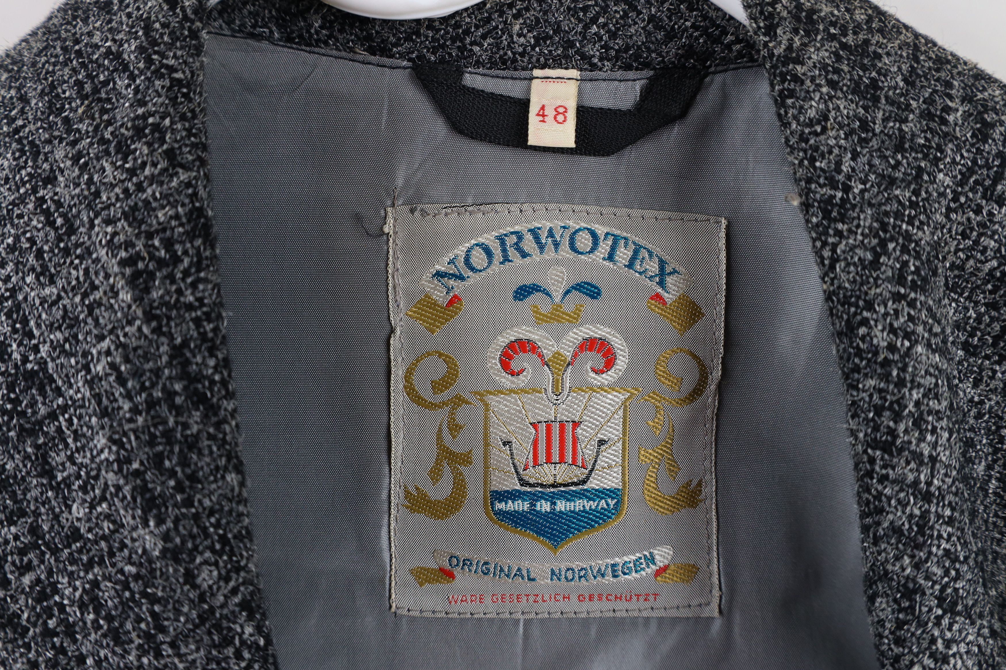 Vintage Vintage 60s 70s Norwegian Wool Tweed Blazer Jacket Gray Size US XL / EU 56 / 4 - 10 Thumbnail