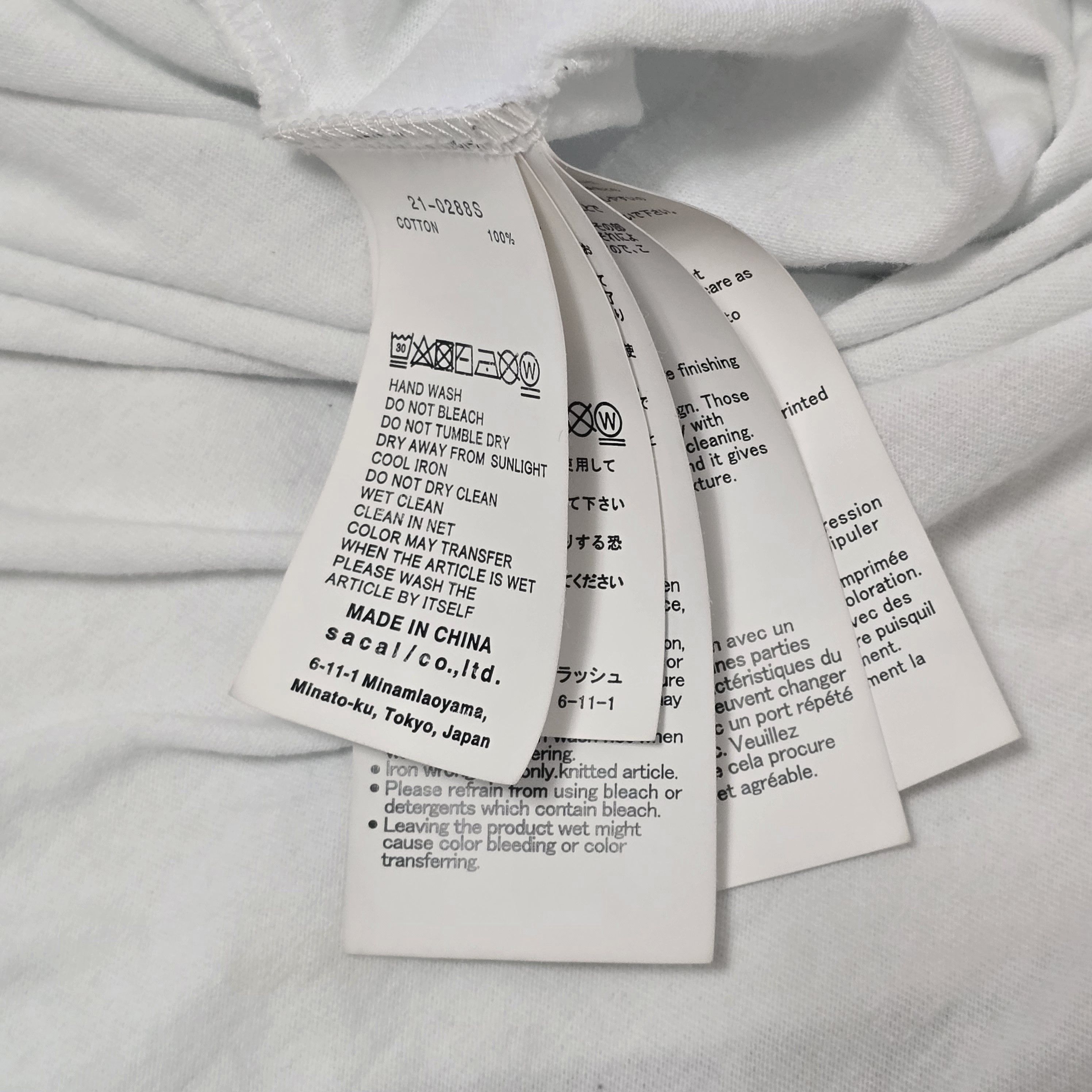 Sacai Flock print t-shirt Size US L / EU 52-54 / 3 - 9 Thumbnail