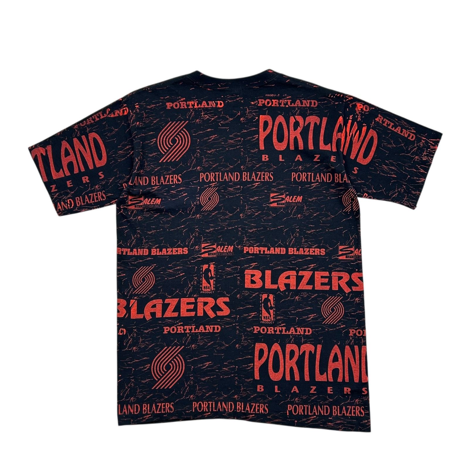 NBA VTG 90s PORTLAND TRAIL BLAZERS SALEM SPORTSWEAR AOP T-SHIRT Size US L / EU 52-54 / 3 - 2 Thumbnail