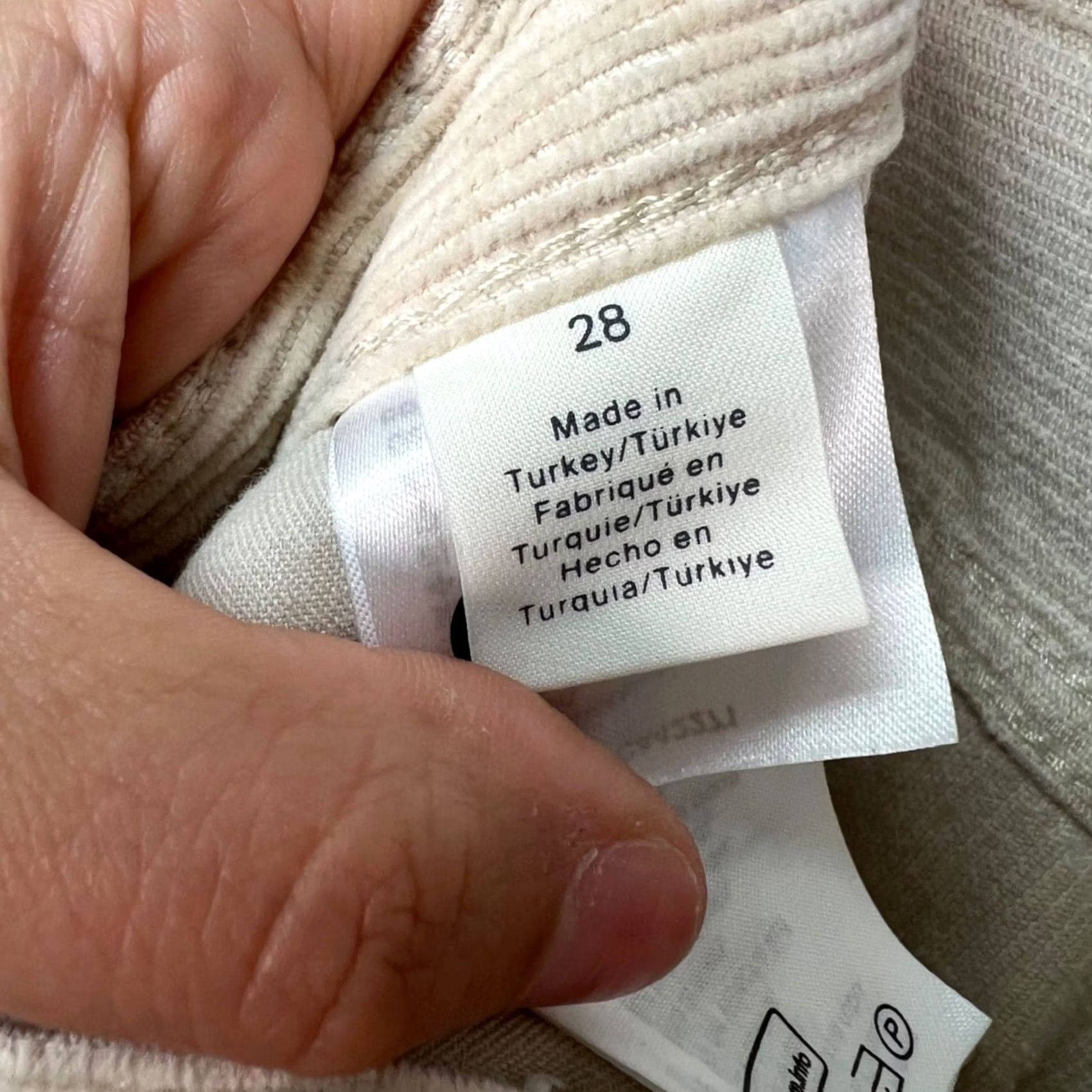 Cos COS Womens Pants Beige Corduroy 100% Cotton Wide-Leg 28 Regular Inseam 30 Vintage: No Size 28" / US 6 / IT 42 - 3 Thumbnail