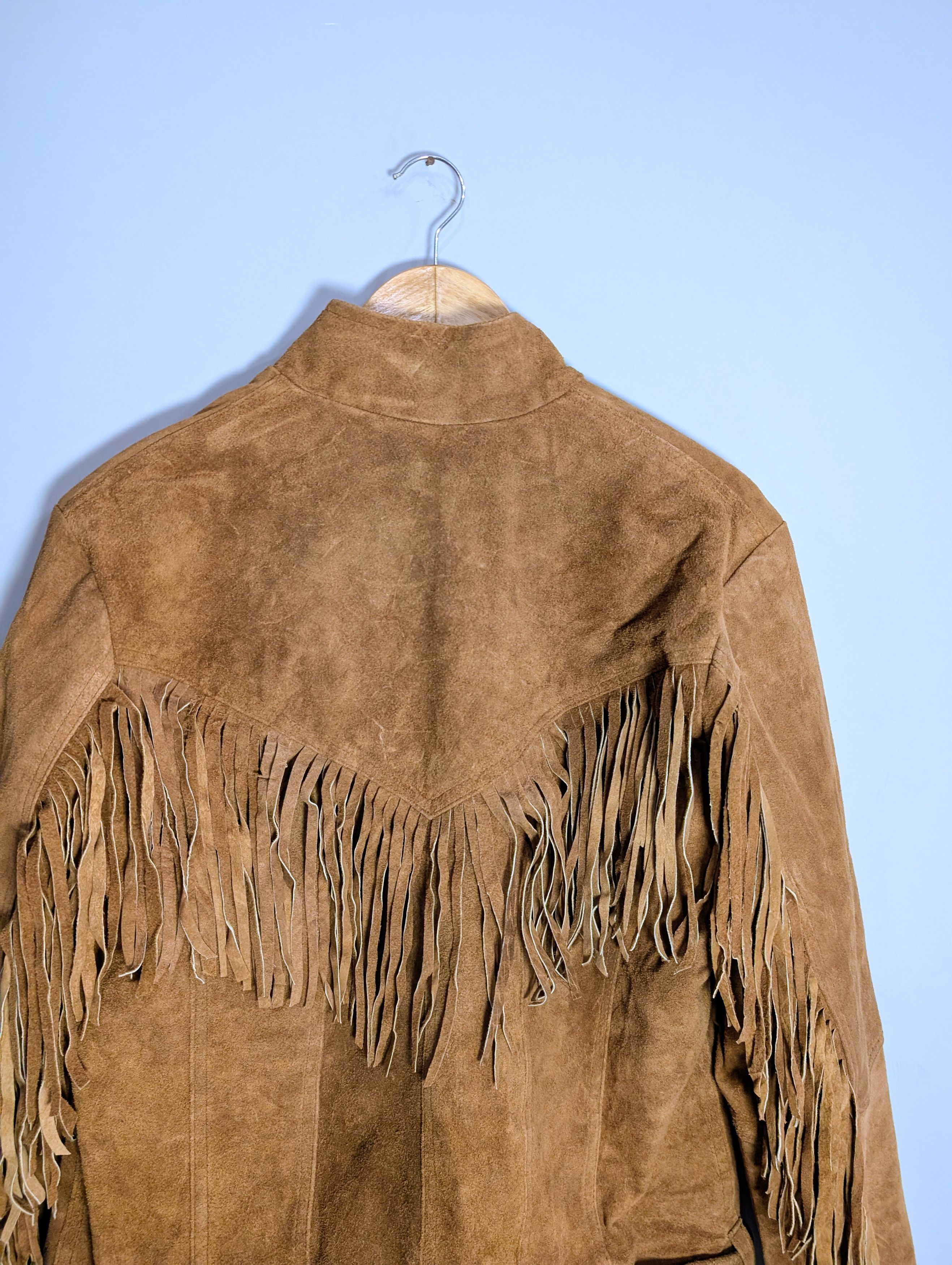 Vintage Women Suede Leather Jacket 90s Style Streetwear Size L / US 10 / IT 46 - 5 Thumbnail