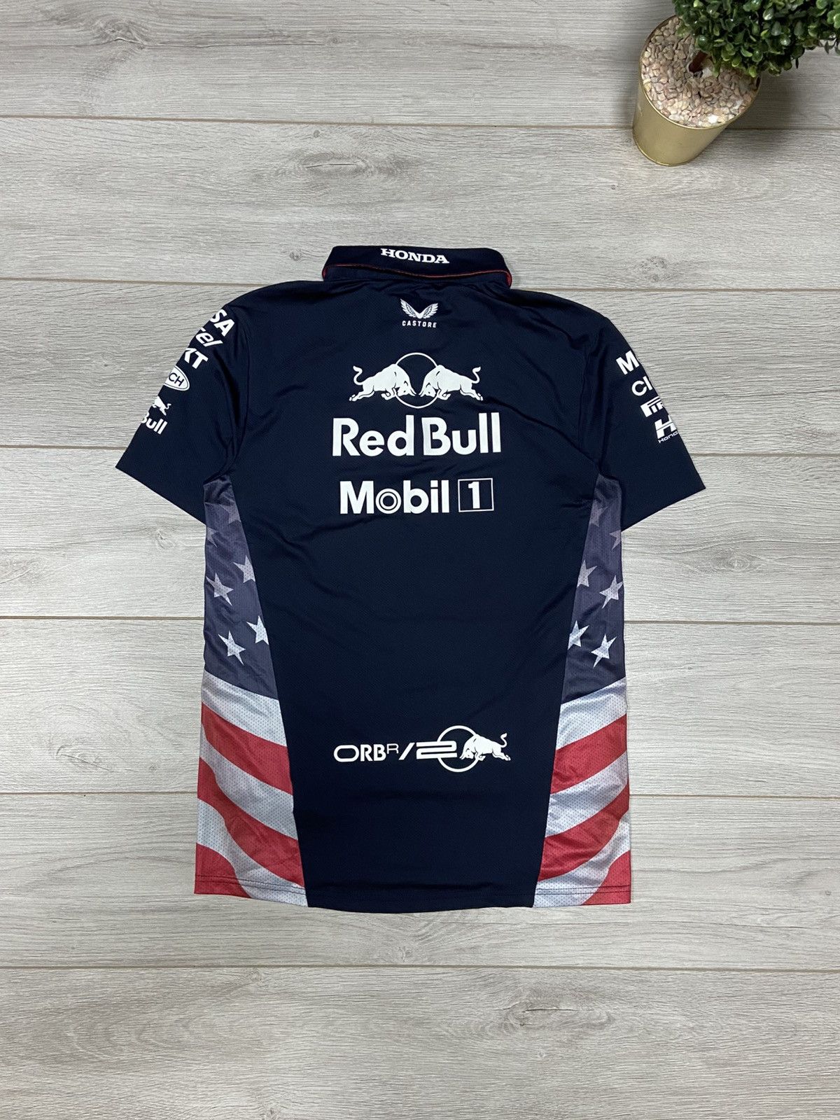 Castore Red Bull USA 🇺🇸 flag polo tee Castore pirelli Size US S / EU 44-46 / 1 - 2 Thumbnail