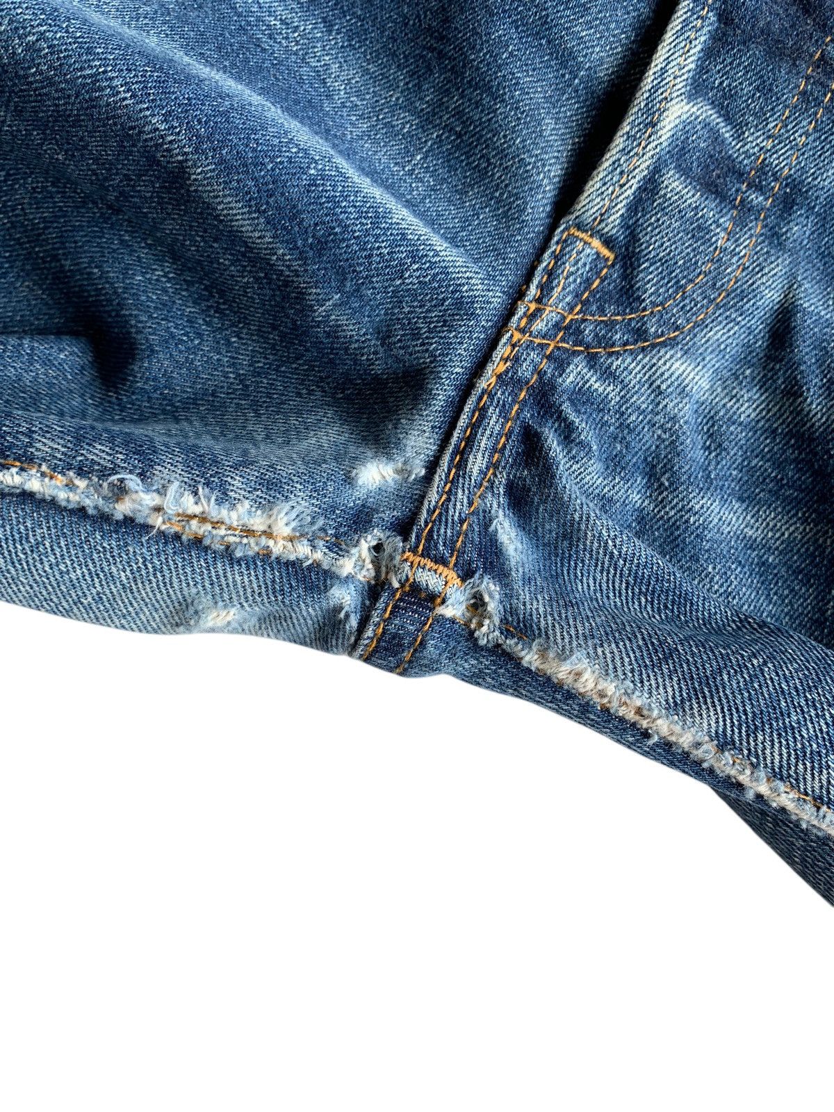 Japanese Brand × RESOLUTE × Vintage VINTAGE RESOLUTE 710 SELVEDGE BUTTON FLY DISTRESSED DENIM Size US 30 / EU 46 - 16 Thumbnail