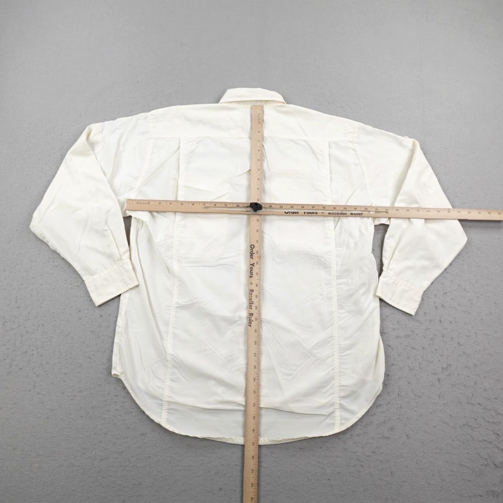 Orvis VINTAGE Orvis Shirt Mens M White 90s Button-Up Roll Tab Vented Breathing Pockets Size US M / EU 48-50 / 2 - 5 Thumbnail