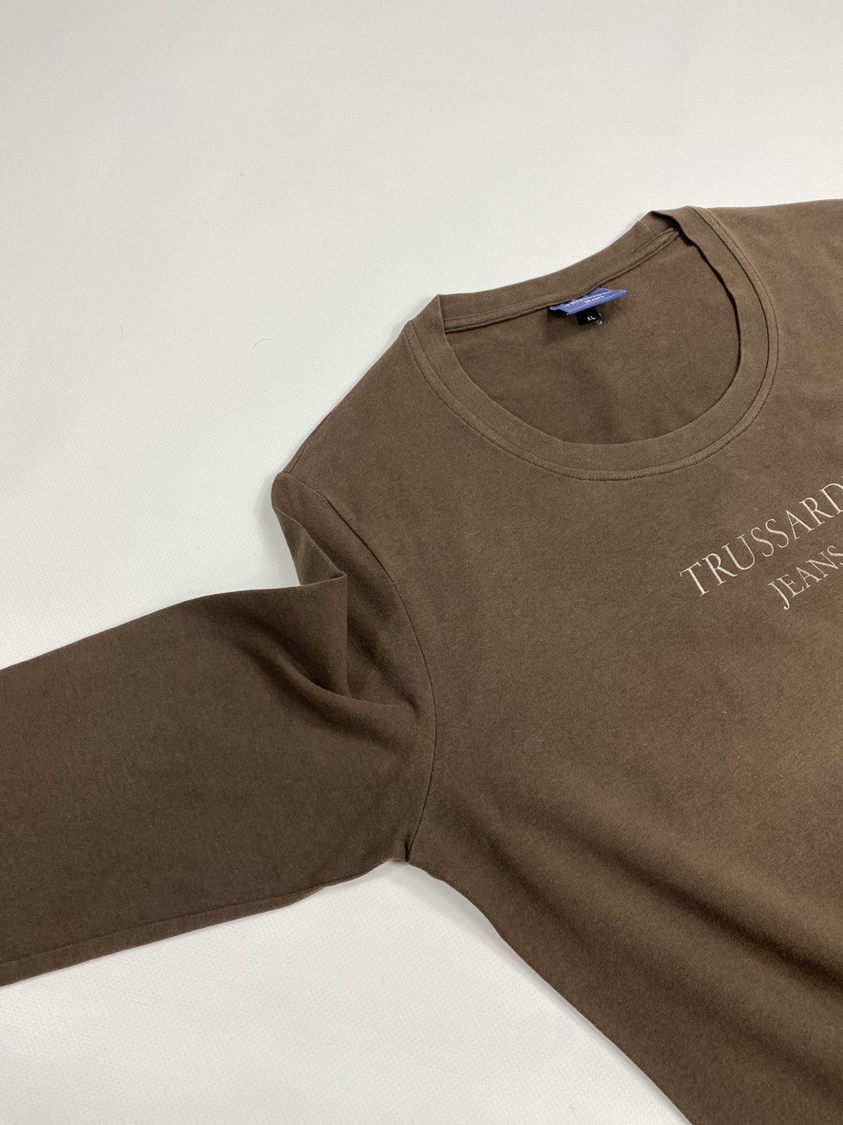 Trussardi 🔥LASTDROP🔥Vintage Bronze Rainbow Logo Rusted Brown Elastic Size XL / US 12-14 / IT 48-50 - 10 Thumbnail