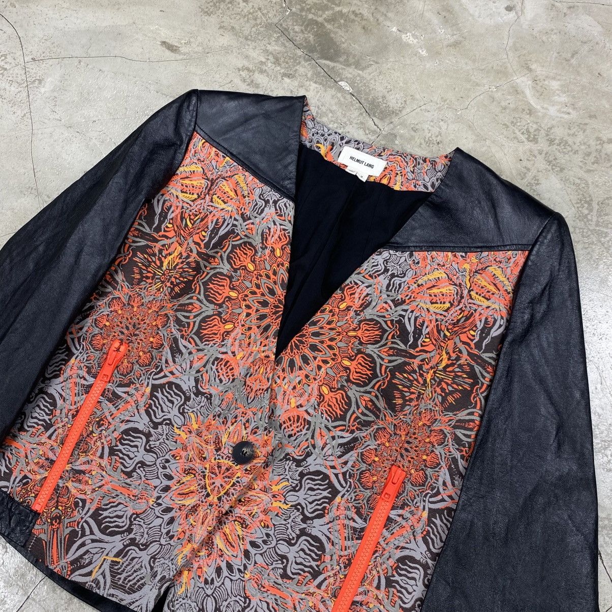 Helmut Lang Medallion Jacquard Lambskin Leather Jacket Size S / US 4 / IT 40 - 2 Thumbnail