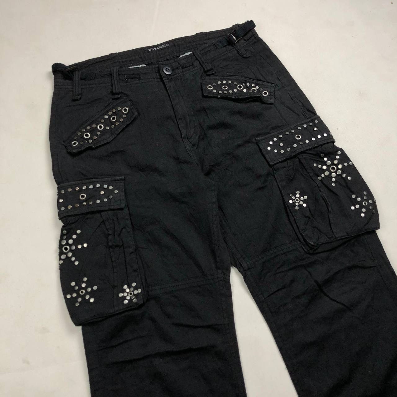 If Six Was Nine × Japanese Brand × Le Grande Bleu (L.G.B.) Wild Khakis Studded Zipper Cargo Pants Size US 32 / EU 48 - 2 Thumbnail
