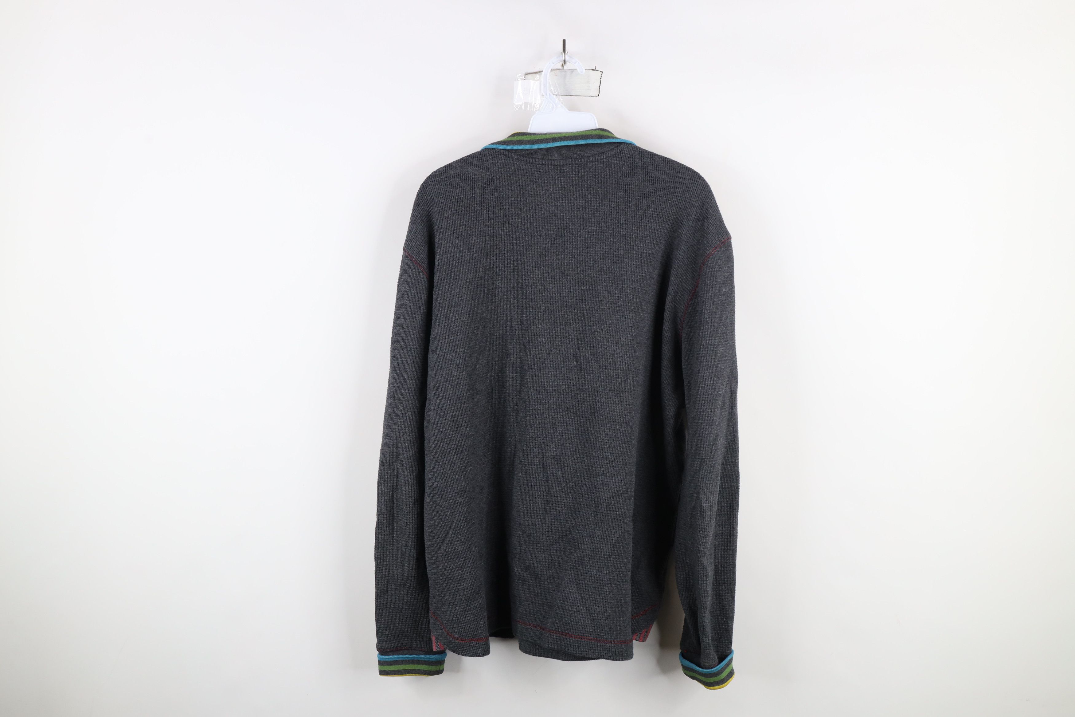 Robert Graham × Vintage Robert Graham Thermal Waffle Knit Half Zip Pullover Sweater Size US L / EU 52-54 / 3 - 14 Thumbnail