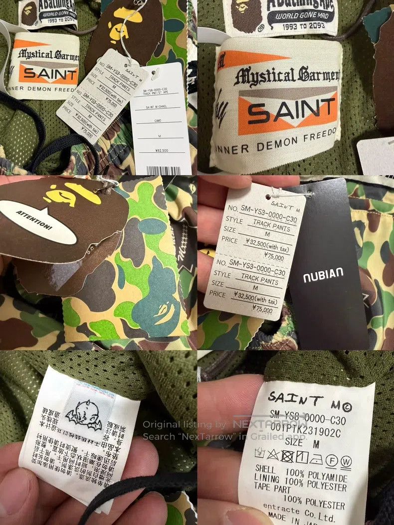 Saint Michael Saint Michael size m Camo print joint design pants Size US 30 / EU 46 - 9 Thumbnail