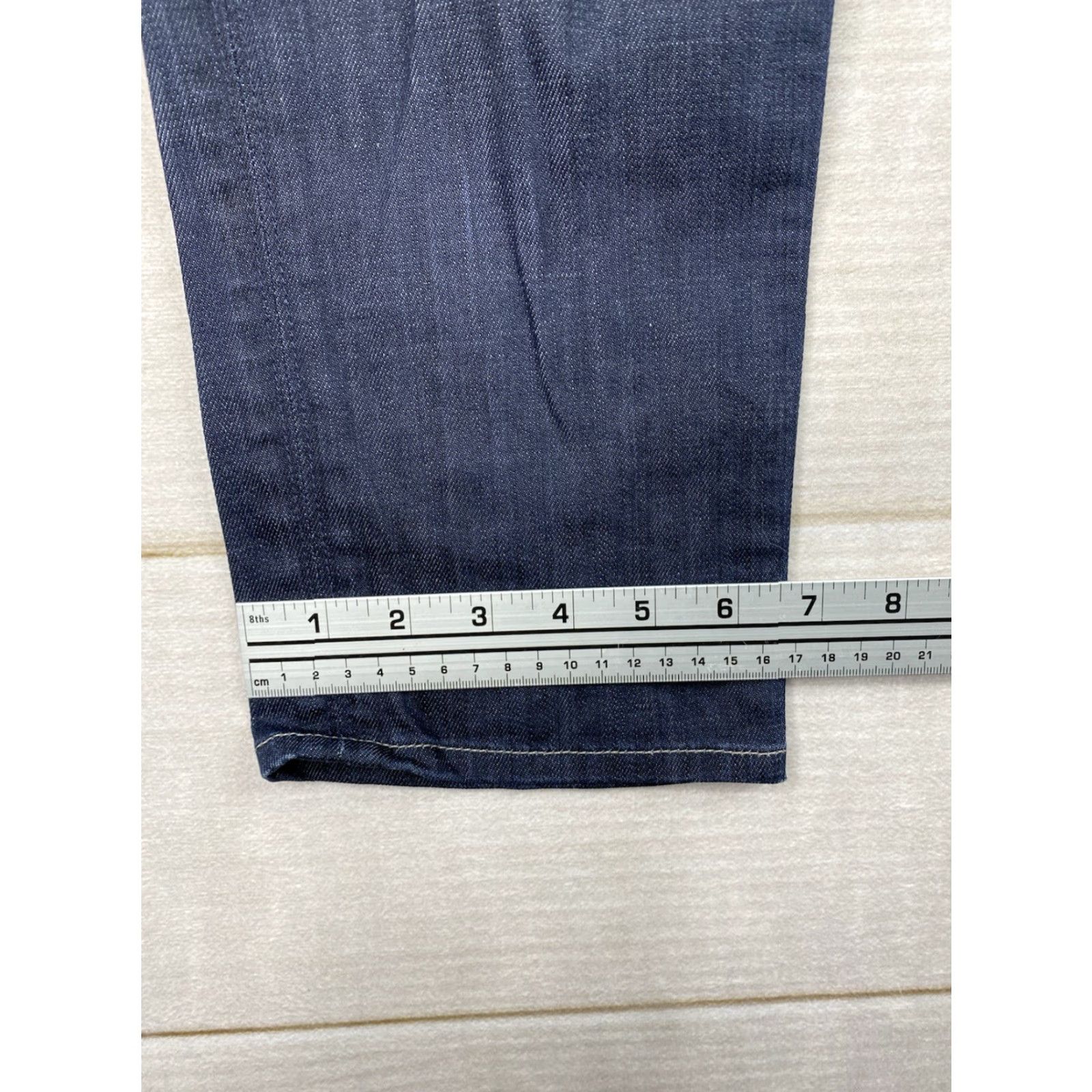 Hudson HUDSON Jeans Womens 32 Dark Wash Distressed Low Rise Western Style Straight Jeans Size 24" / US 00 / IT 34 - 5 Thumbnail