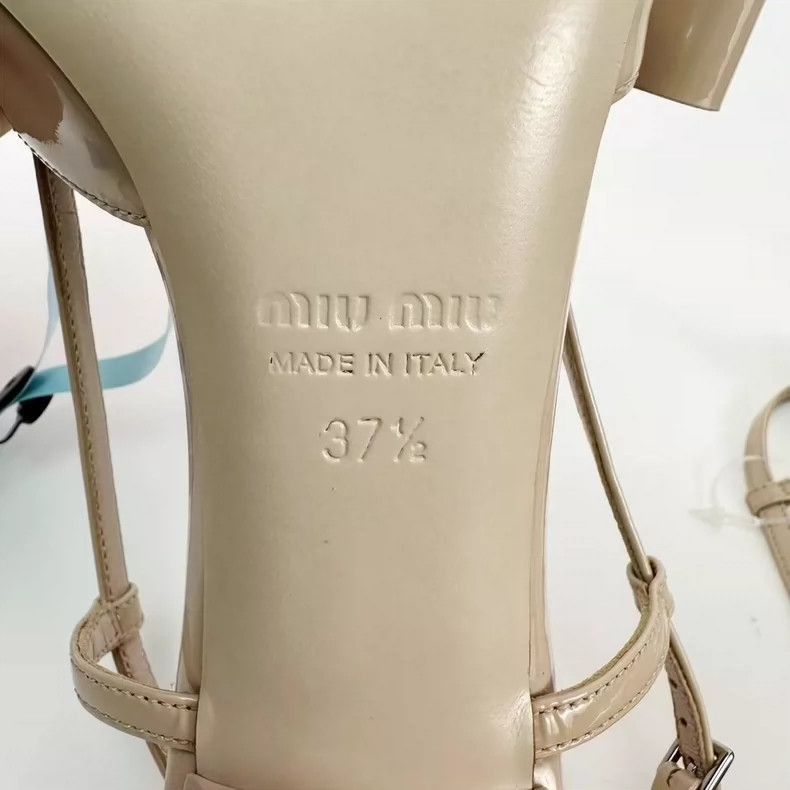 Prada Miu Miu Nude High Heels Size 37.5-2506 Size US 8 / IT 38 - 5 Thumbnail