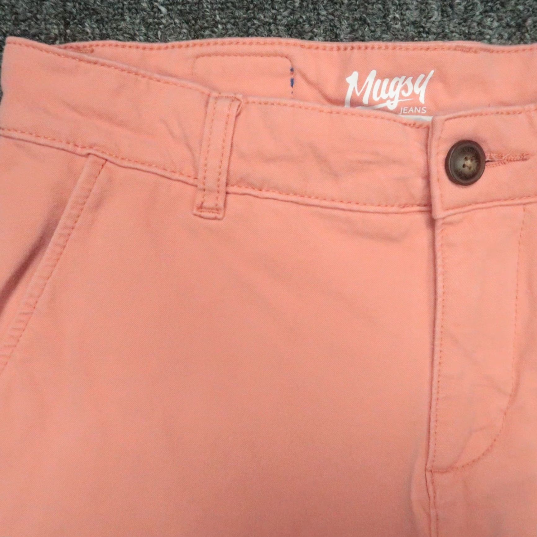 Vintage MUGSY Shorts Mens 30 Coral Canyons Stretch Flat Front Chino 6" Red Regular 30 in Cotton Spandex Viscose Size US 30 / EU 46 - 2 Thumbnail