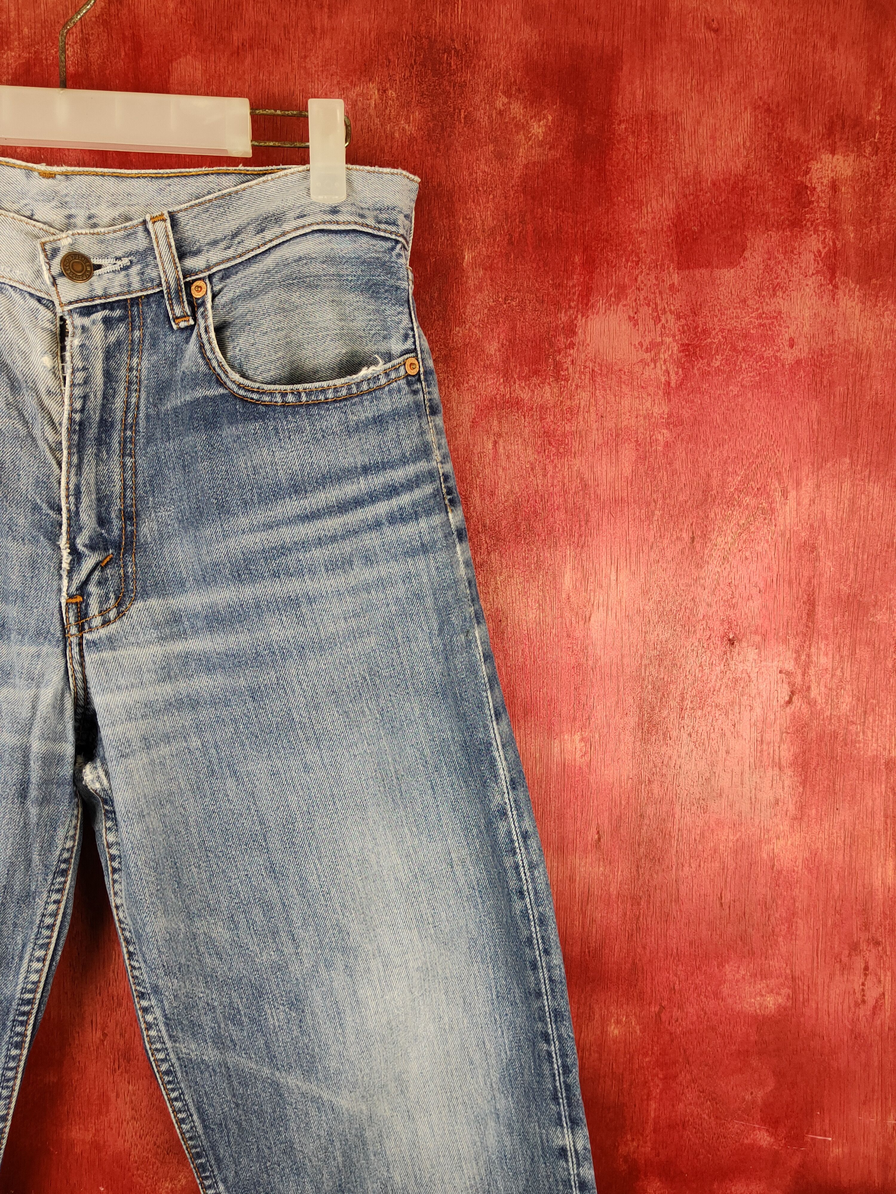 Japanese Brand Levi's Blue Distressed Ripped Jeans #S1671 Size US 31 - 6 Thumbnail