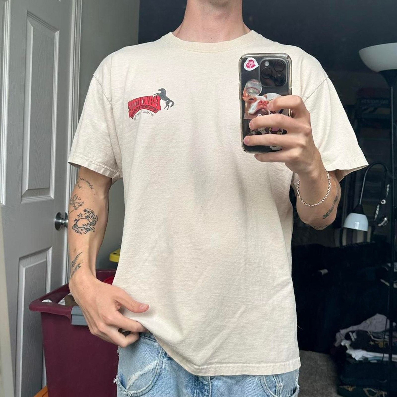 Vintage Vintage 2000s Cowboy Rawhide Rattlesnake Western Graphic Tee Size US L / EU 52-54 / 3 - 4 Thumbnail