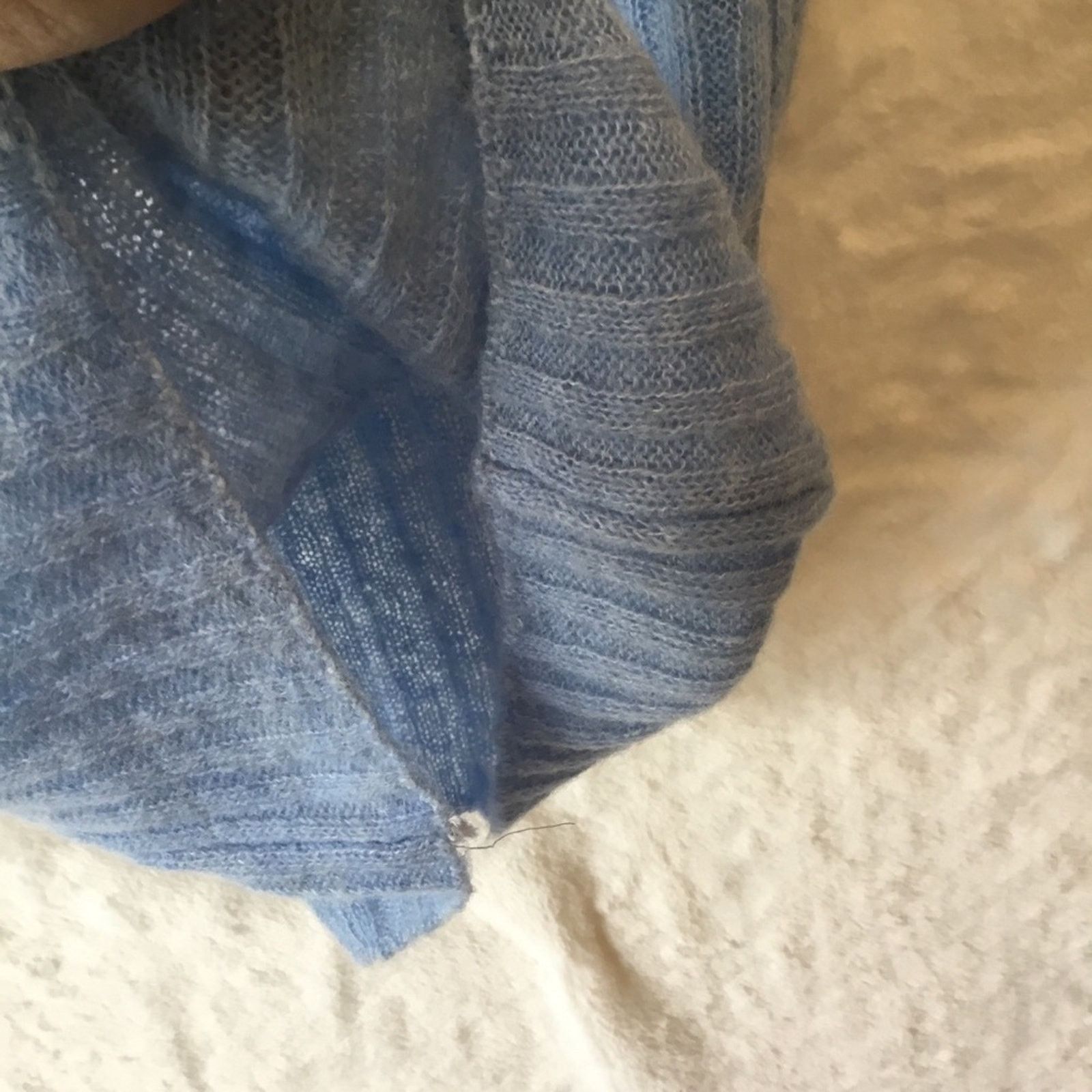 Mango MNG Baby Blue Knitted Crop Tank Top Size M / US 6-8 / IT 42-44 - 5 Thumbnail
