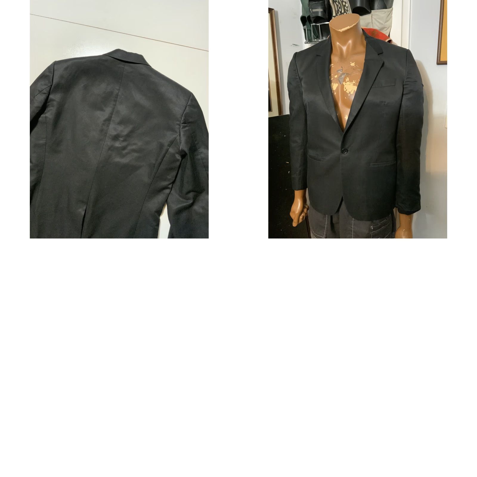 Petar Petrov VINTAGE Rare Petar Petrov One Button Blazer Jacket Sz.48M Blazer Mens Black Cotton Blend 40" Chest 27" Length 24.5" Sleeve Size 48R - 8 Thumbnail