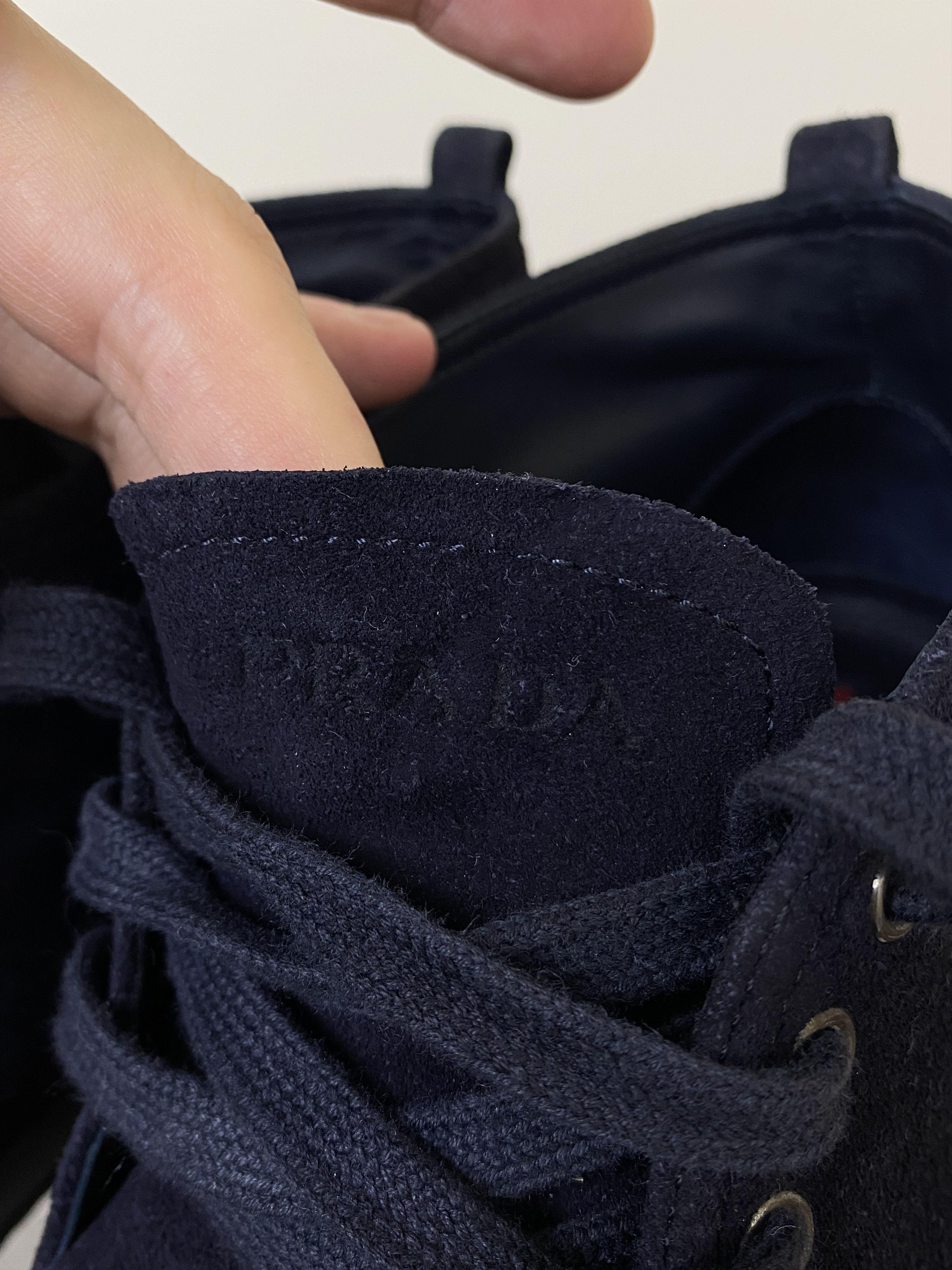 Prada Vintage Prada navy blue leather suede boots shoes 4T 2754 Size US 8.5 / EU 41-42 - 8 Thumbnail