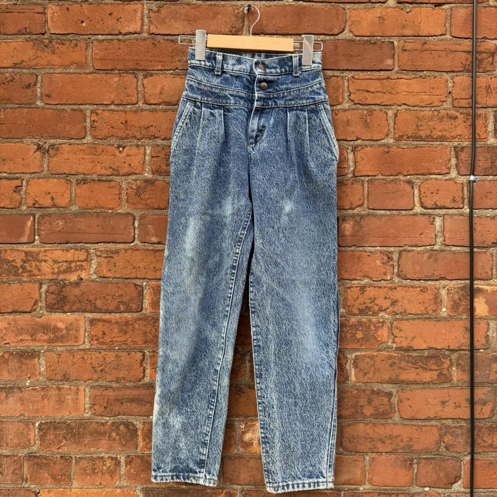 Lee vintage Lee acid washed high waited slim jeans 80s 12 slim Size 34" / US 12 / IT 48 - 1 Thumbnail