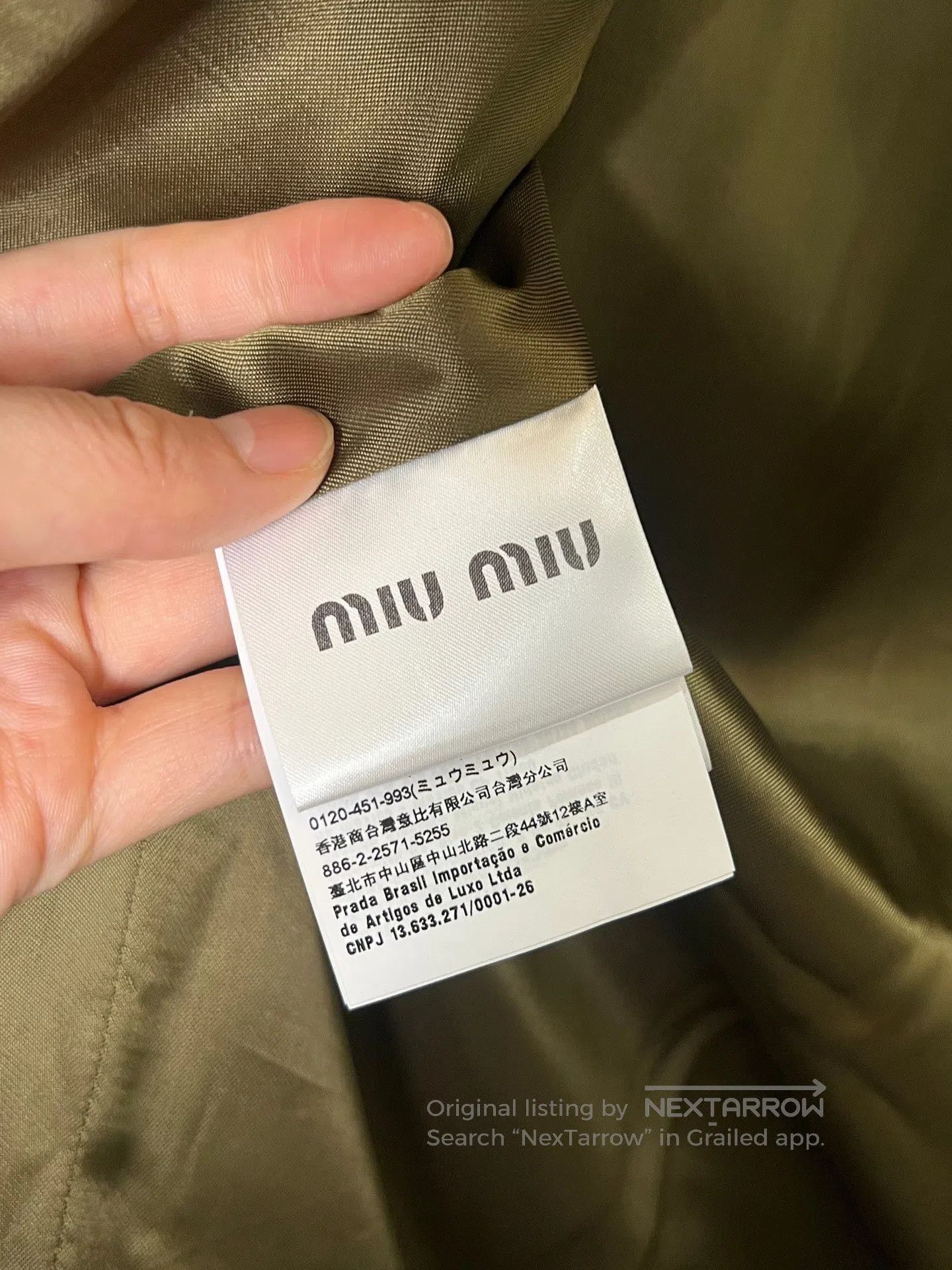 Miu Miu Miu Miu Lambskin blazer with slogan| Size XS / US 0-2 / IT 36-38 - 5 Thumbnail