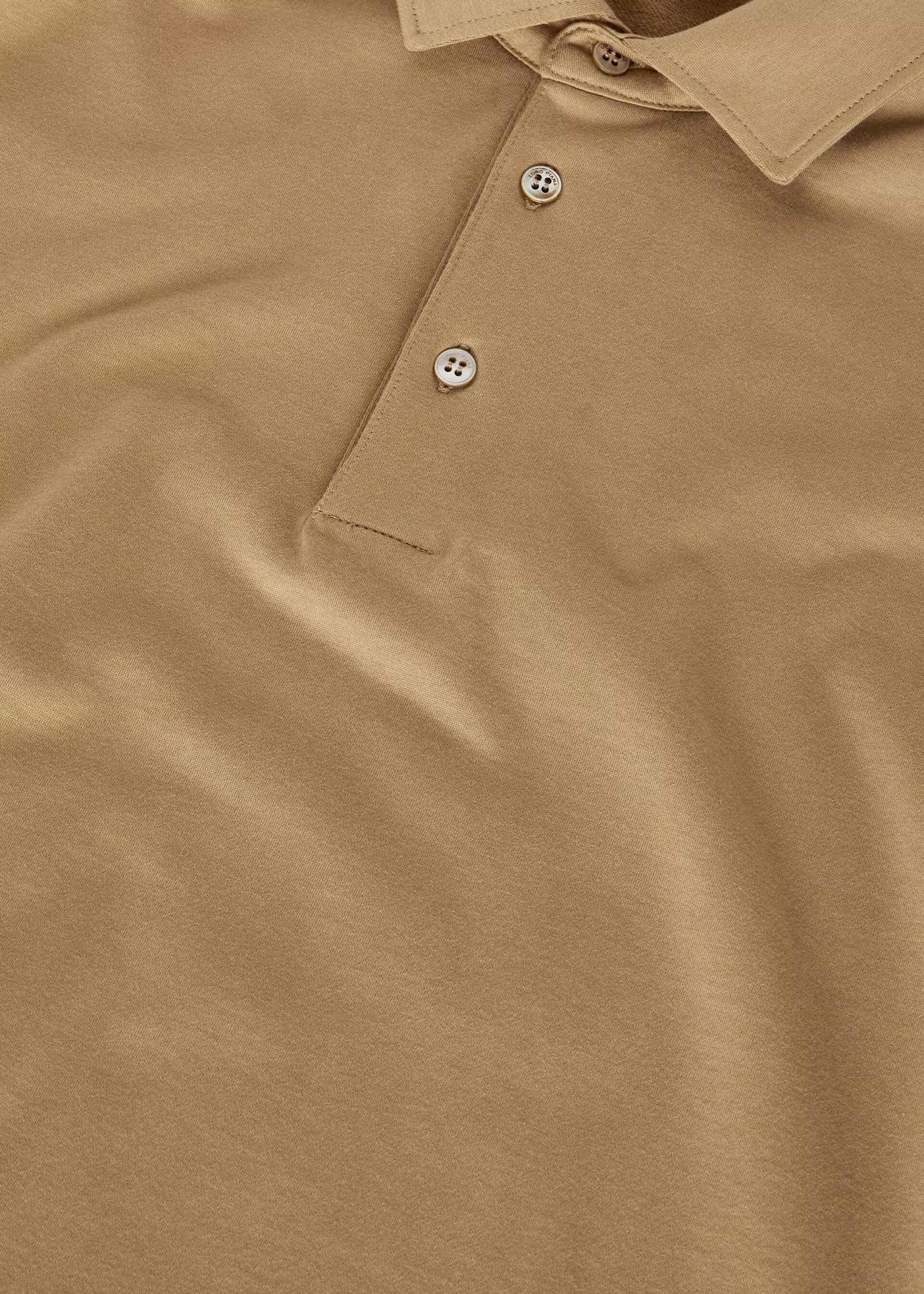 Loro Piana o1w1db10824 Cotton Polo Shirt in Brown Size US XL / EU 56 / 4 - 4 Thumbnail