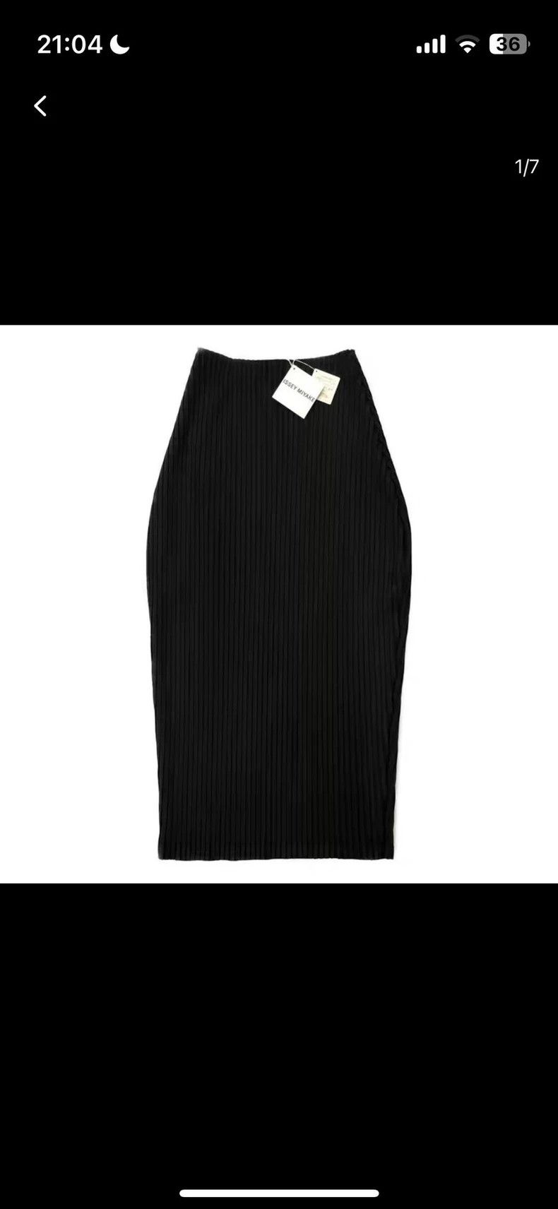 Issey Miyake Issey Miyake size:2 Black pleated tulip skirt Size 31" - 7 Thumbnail