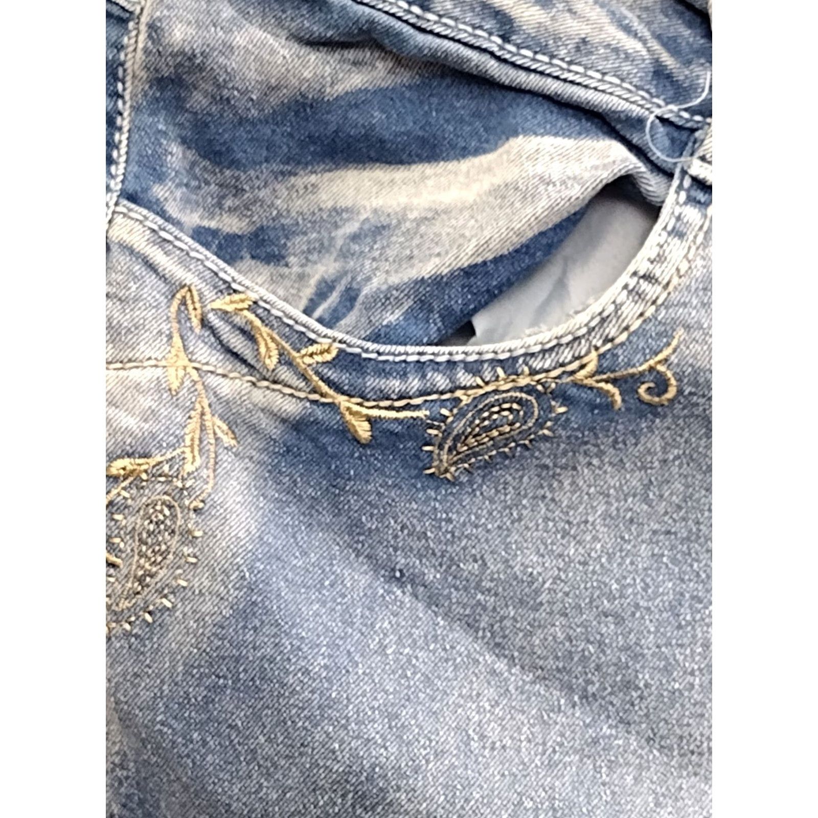 Vintage La Chula Jeans Womens High Rise Double Button Pocket Design Light Wash 22 Blue 90s Denim Jeans Womens Size 40" / US 18 - 7 Thumbnail