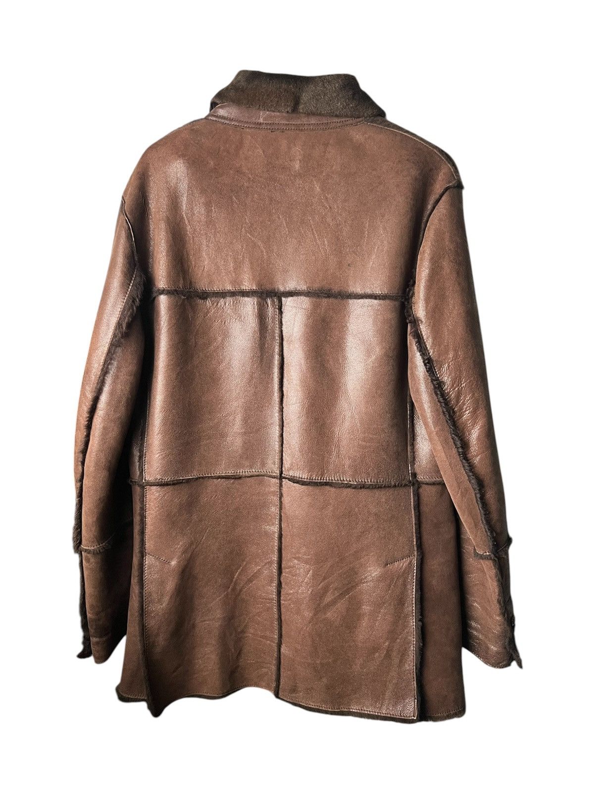 Dolce & Gabbana Vintage 90s Dolce Gabbana Shearling Coat Fur Leather Jacket Size US L / EU 52-54 / 3 - 2 Thumbnail