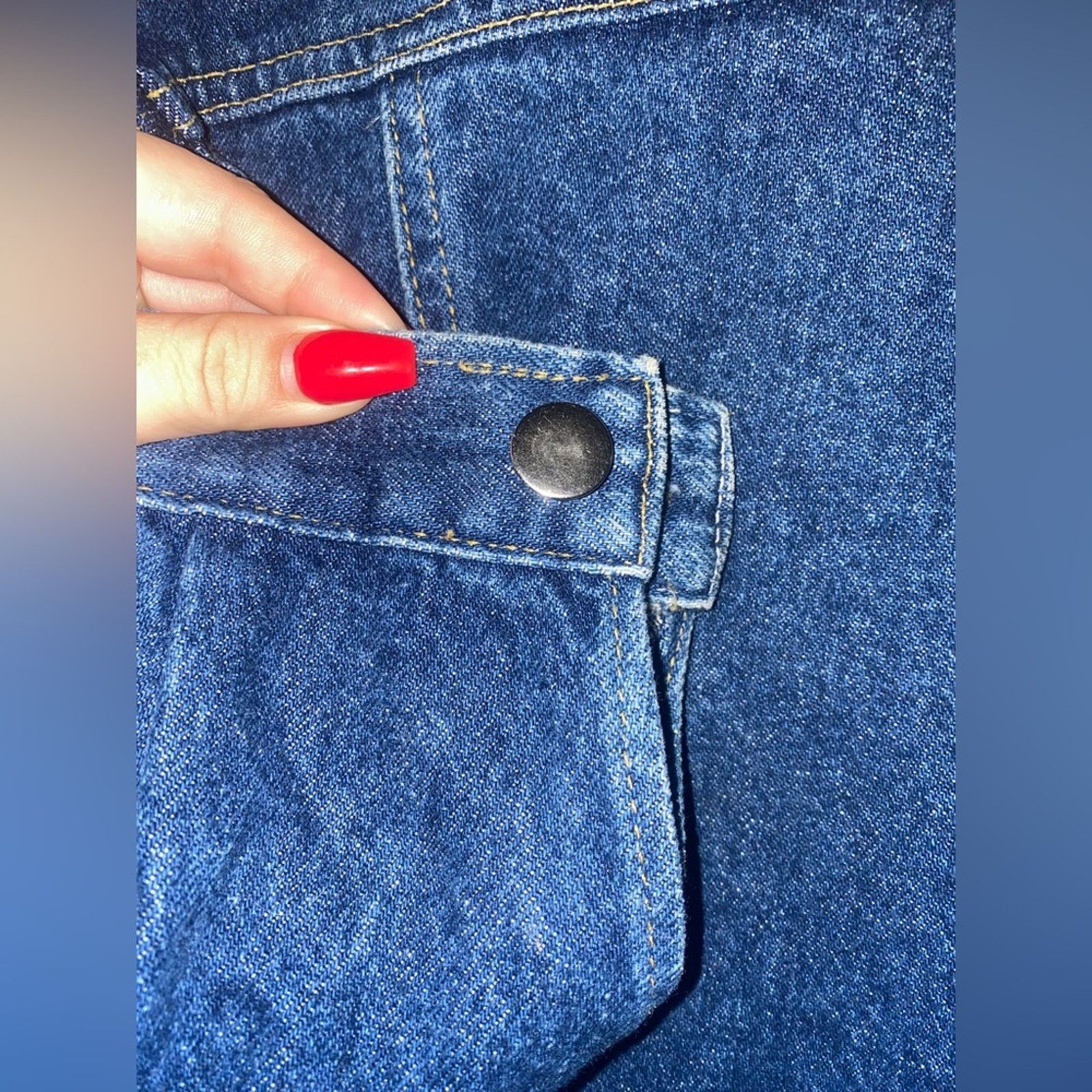 Vintage 80's Saroch Too Denim Low Cut Cropped Western Flair Jacket S Size S / US 4 / IT 40 - 3 Thumbnail