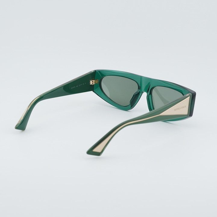 Bottega Veneta Bottega Veneta BV1277S 003 Sunglasses Green Cat Eye Frame Size ONE SIZE - 4 Thumbnail