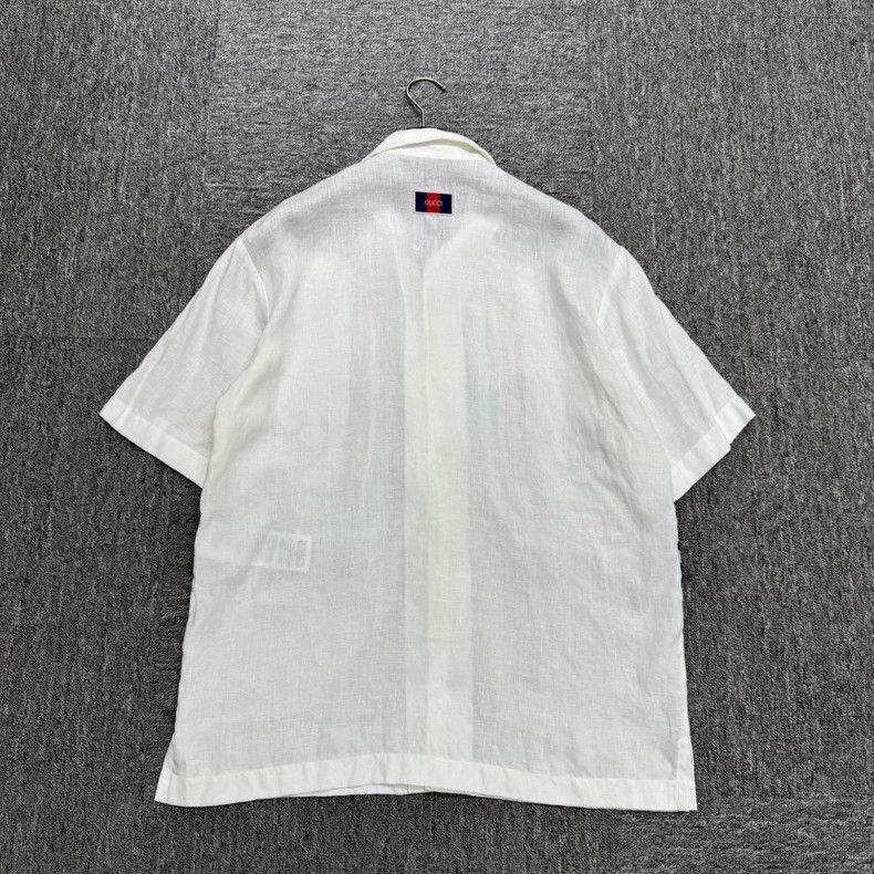 Gucci Gucci Mulberry silk pattern stitching linen short sleeves Size US S / EU 44-46 / 1 - 2 Thumbnail
