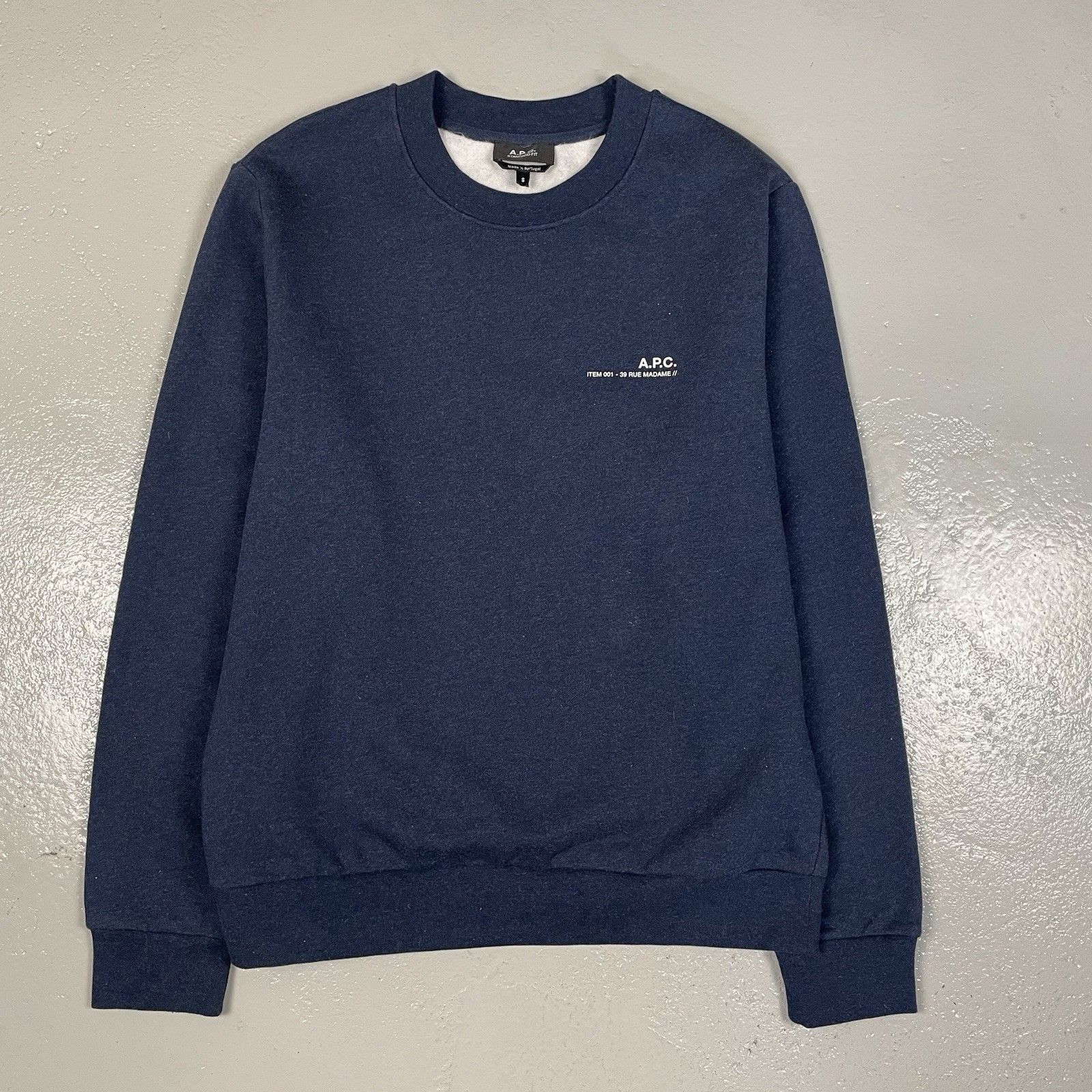 A.P.C. A.P.C. Men’s Sweatshirt Item 001 S Blue Crew Rue Madame Size US S / EU 44-46 / 1 - 1 Thumbnail