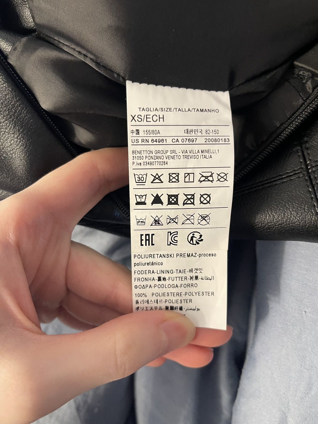 United Colors Of Benetton Black faux leather dress Size XS / US 0-2 / IT 36-38 - 6 Thumbnail