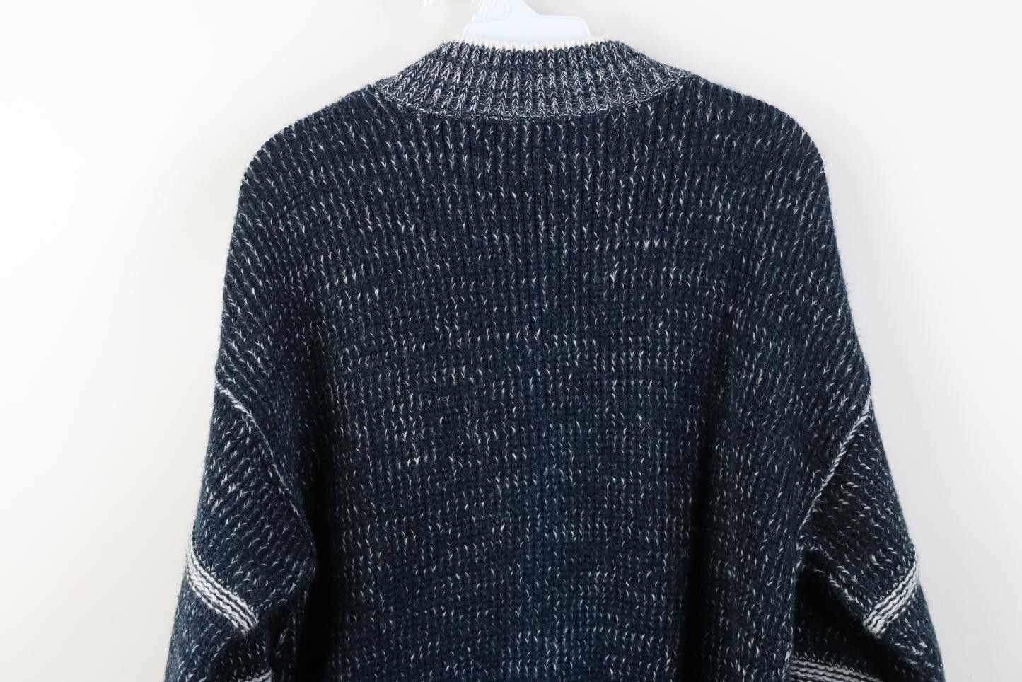 Vintage Vintage 90s Streetwear Christmas Snowflake Mock Neck Sweater Size L / US 10 / IT 46 - 8 Thumbnail