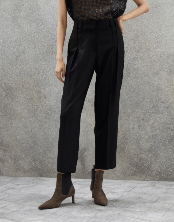 Brunello Cucinelli o1la1rc1a0325 High Waist Pants in Black Size 28" / US 6 / IT 42 - 1 Thumbnail