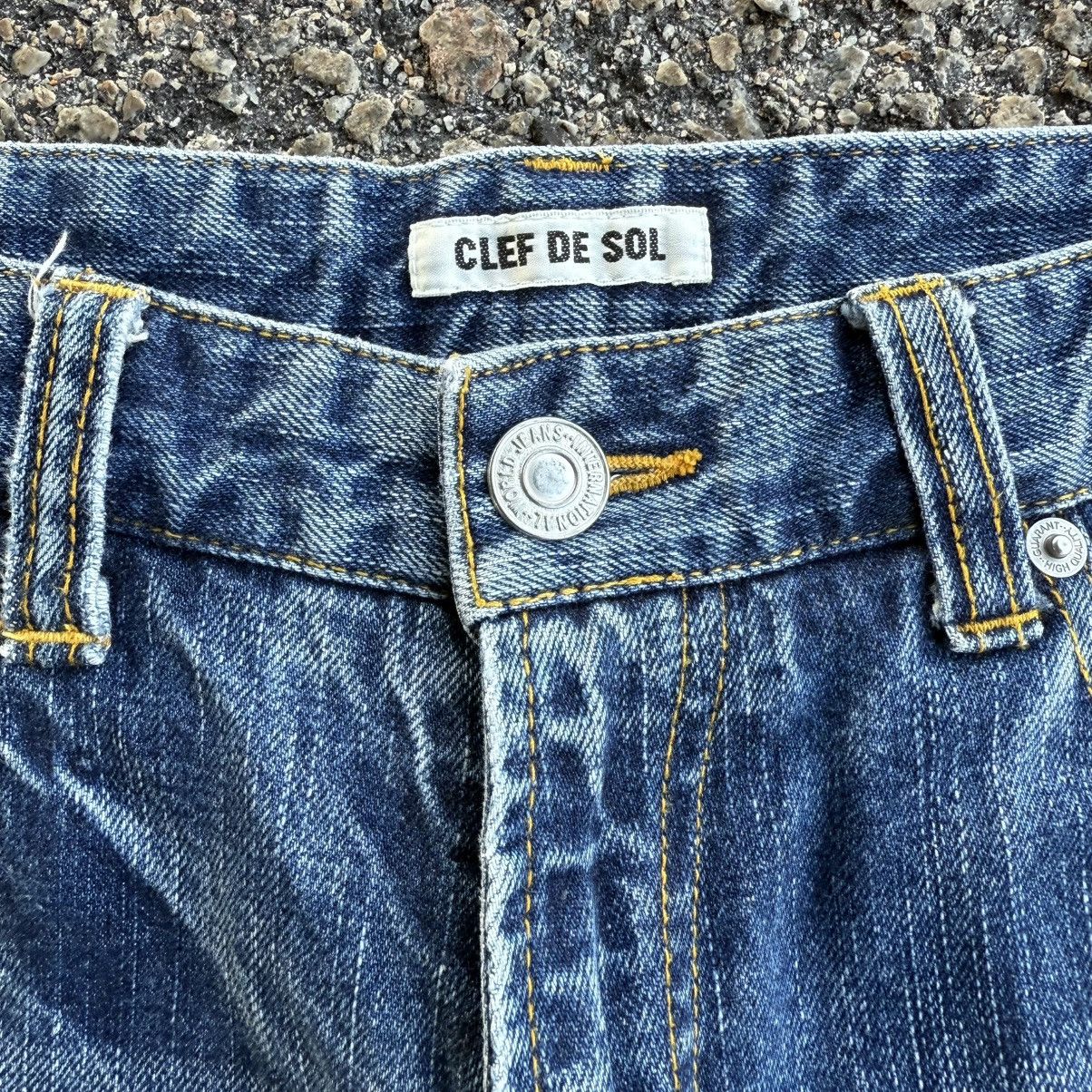 Japanese Brand VINTAGE CLEF DE SOL FADED RIPPEP JEAN DENIM PANTS Size US 33 - 7 Thumbnail