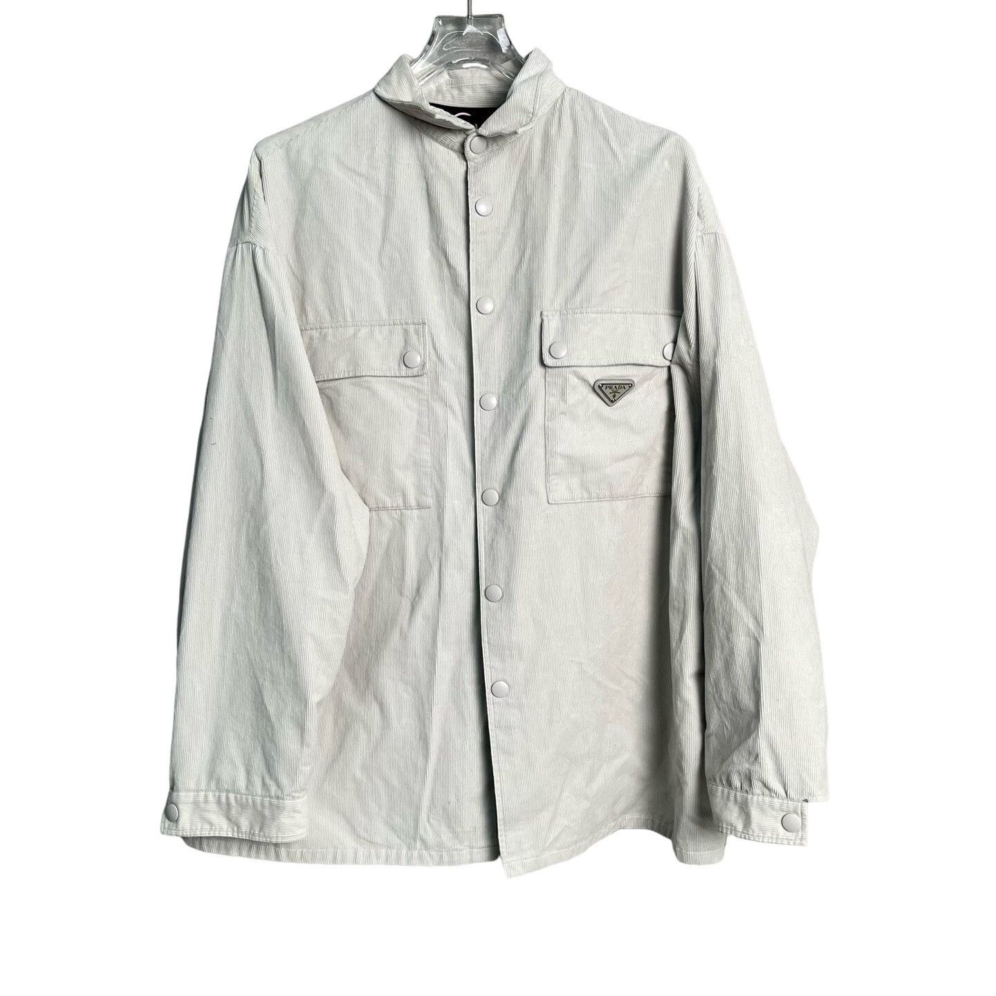Prada Prada Corduroy Triangle Logo Work Jacket L Size US L / EU 52-54 / 3 - 1 Thumbnail