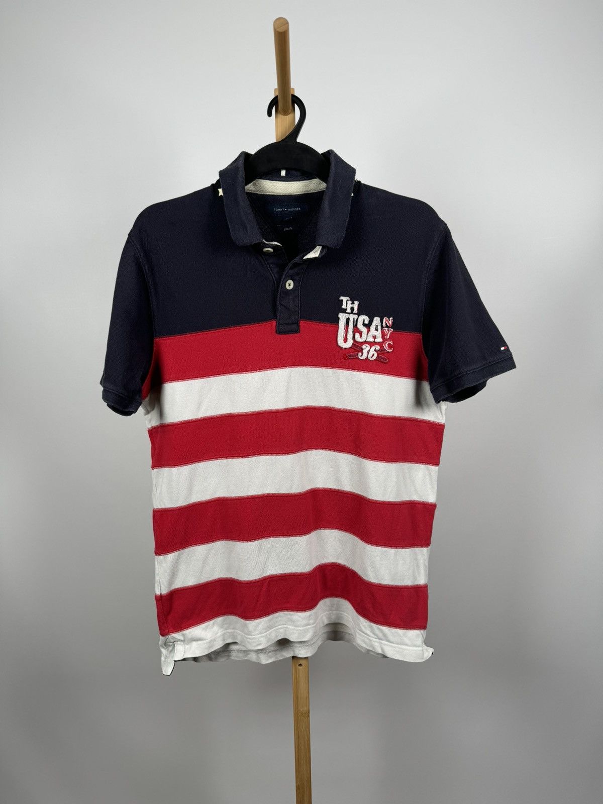 Designer × Tommy Hilfiger Tommy Hilfiger sailing USA t-shirt polo shirt slim fit XL Size US XL / EU 56 / 4 - 1 Thumbnail