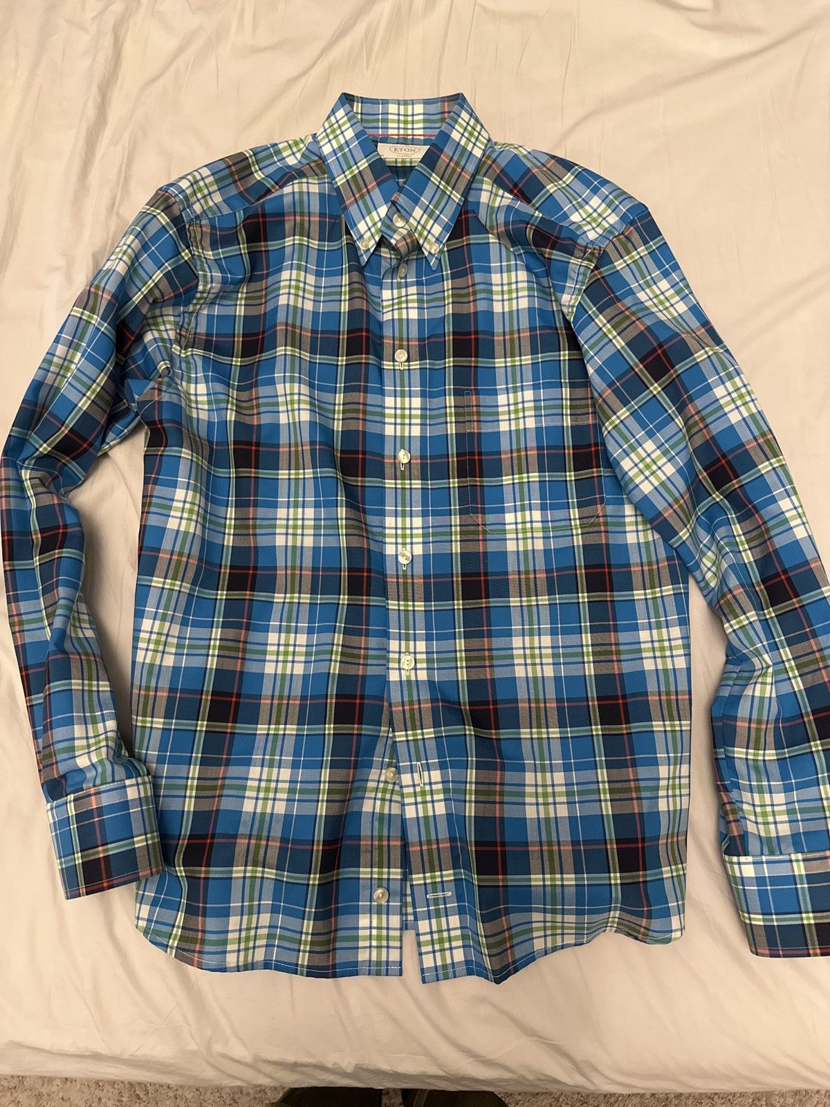 Eton Eton Dress Shirt Altered (See Measurements) Size US M / EU 48-50 / 2 - 2 Thumbnail